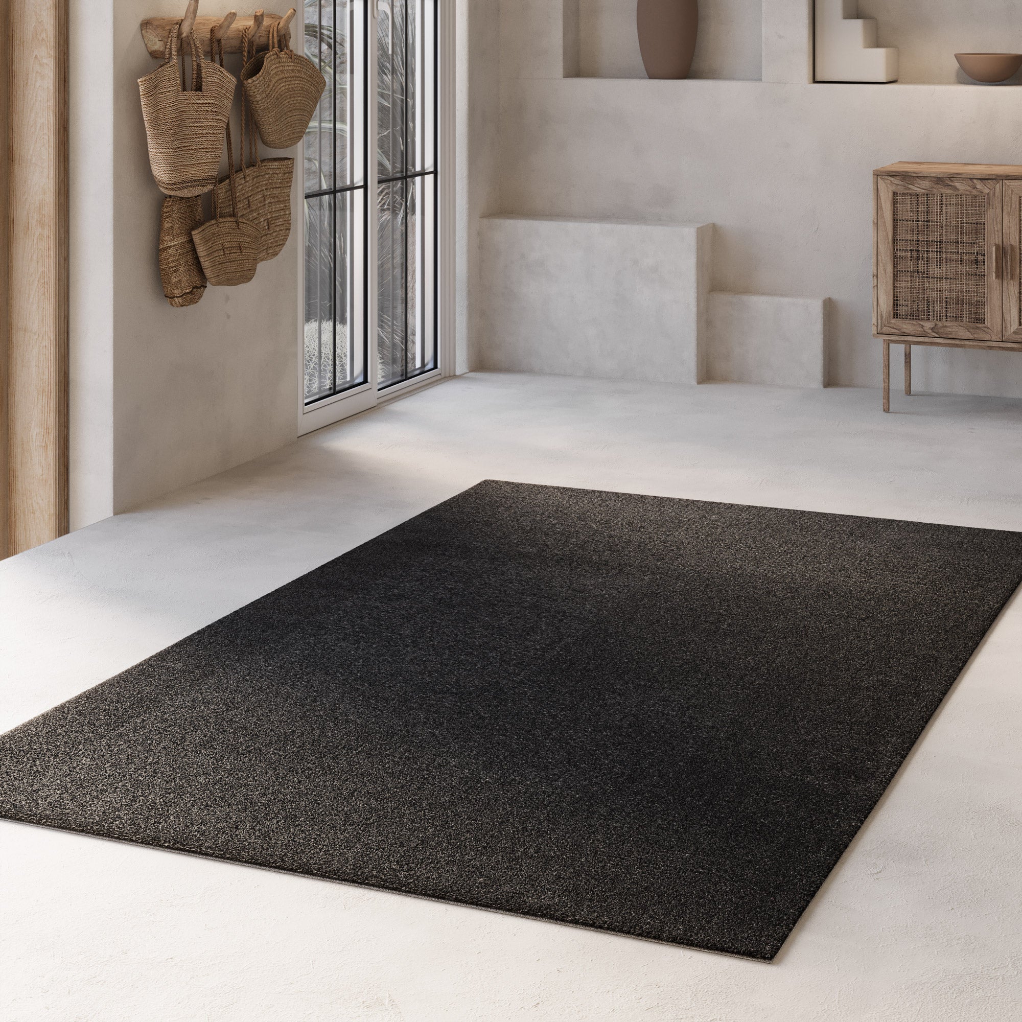 Kurzflorteppich Anthrazit "Nova" WECONhome Basics