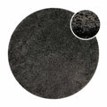Kurzflorteppich Rund Anthrazit "Nova" WECONhome Basics
