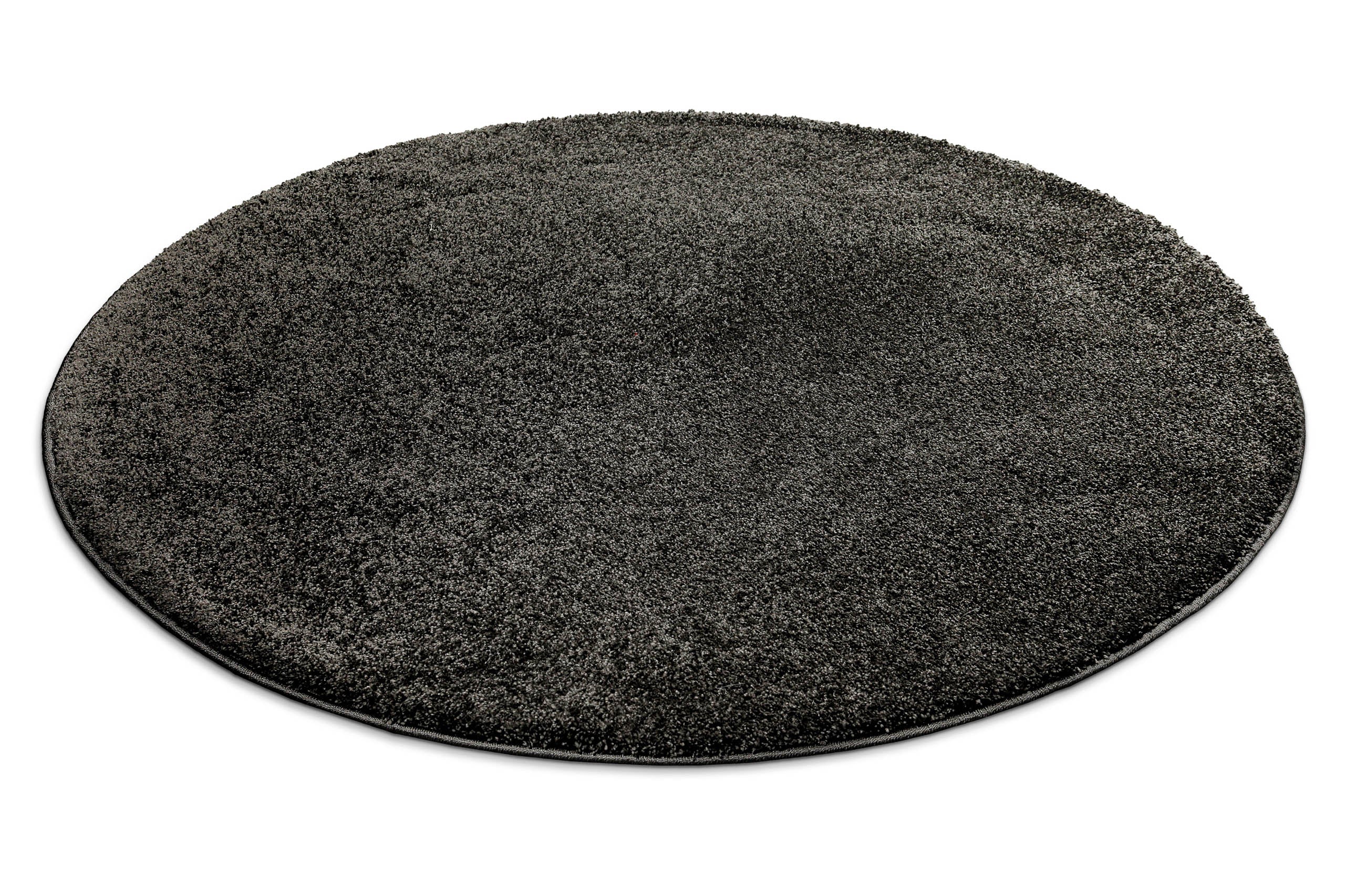 Kurzflorteppich Rund Anthrazit "Nova" WECONhome Basics