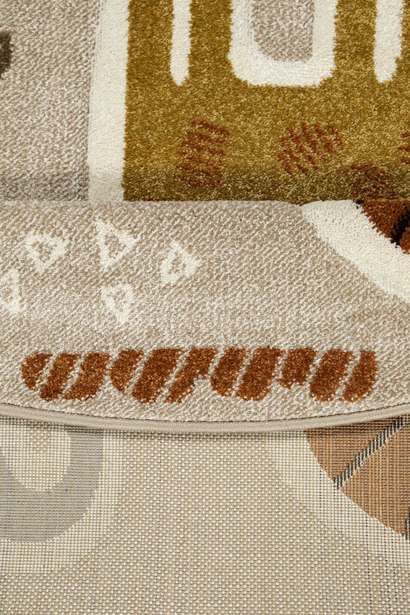 Kinderteppich Rund Sand Beige meliert "Nala & Friends" Smart Kids