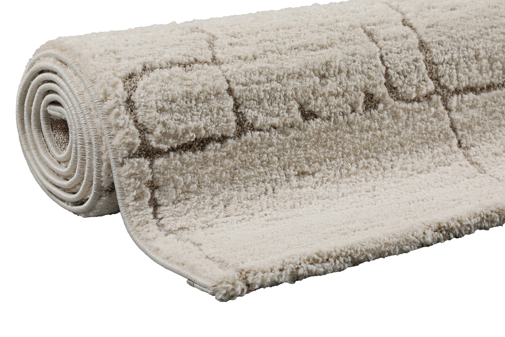 Kurzflor Teppich Creme Beige "Nils" WECONhome