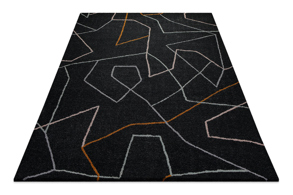 Kurzflorteppich Anthrazit aus Schurwolle "Nox" WECONhome