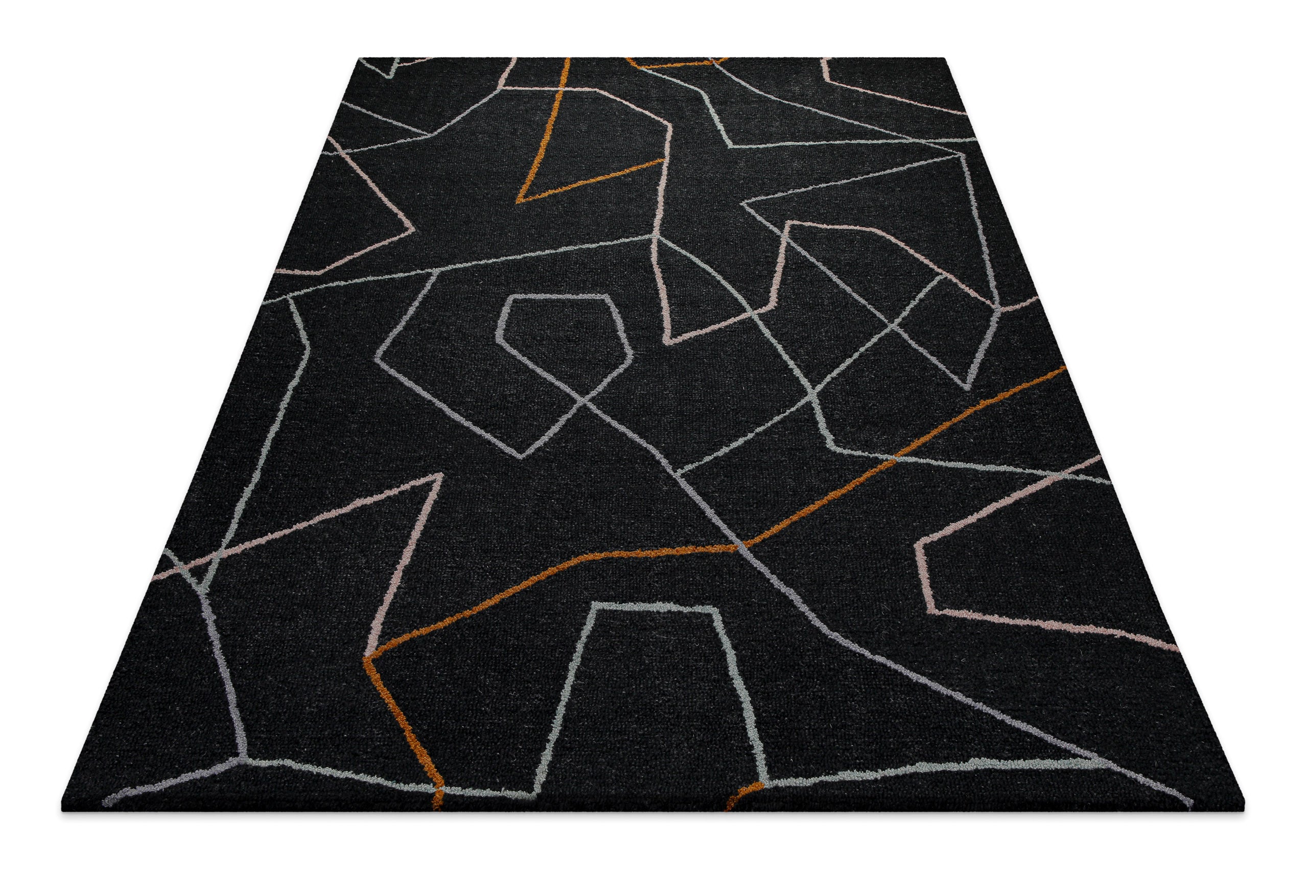 Kurzflorteppich Anthrazit aus Schurwolle "Nox" WECONhome
