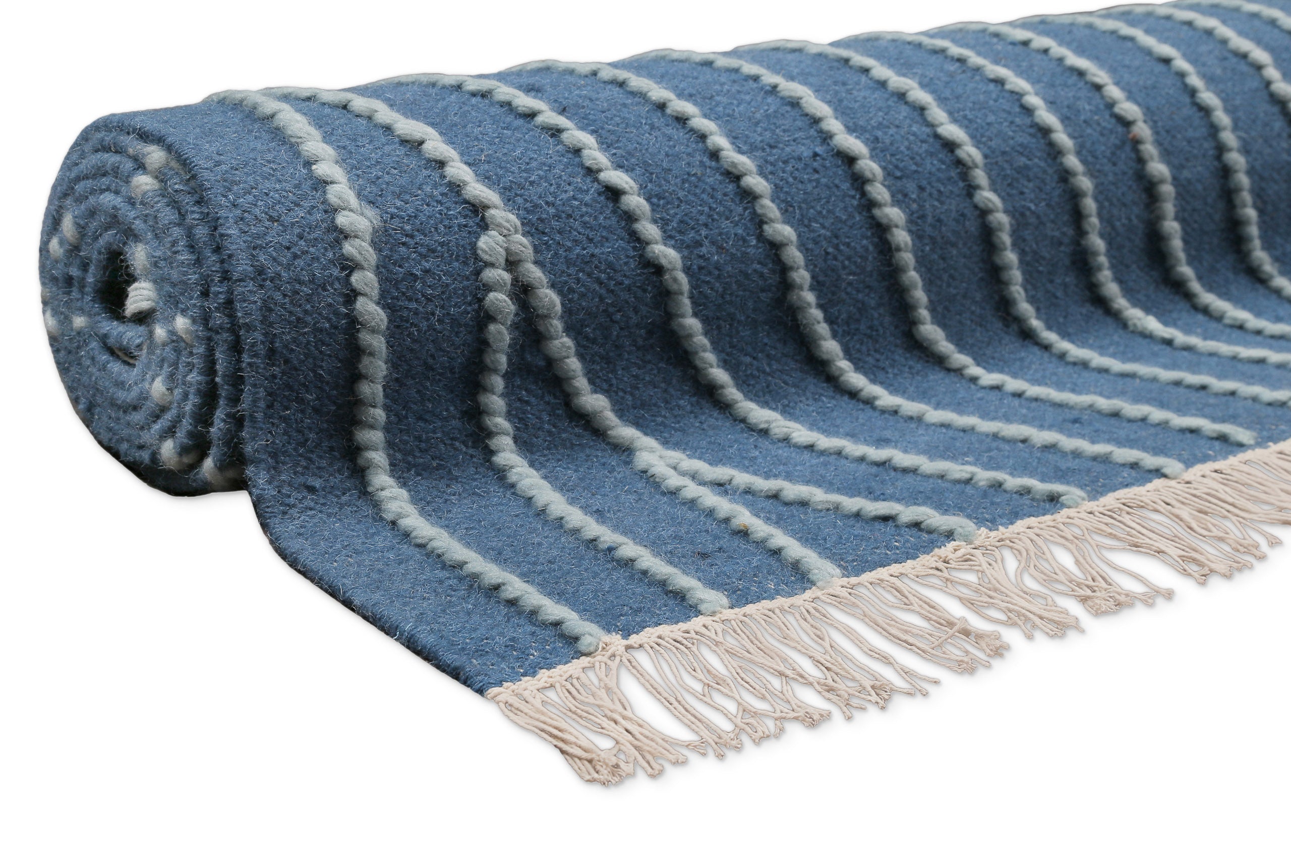 Kelim Teppich Blau "Ocean Lines" WECONhome