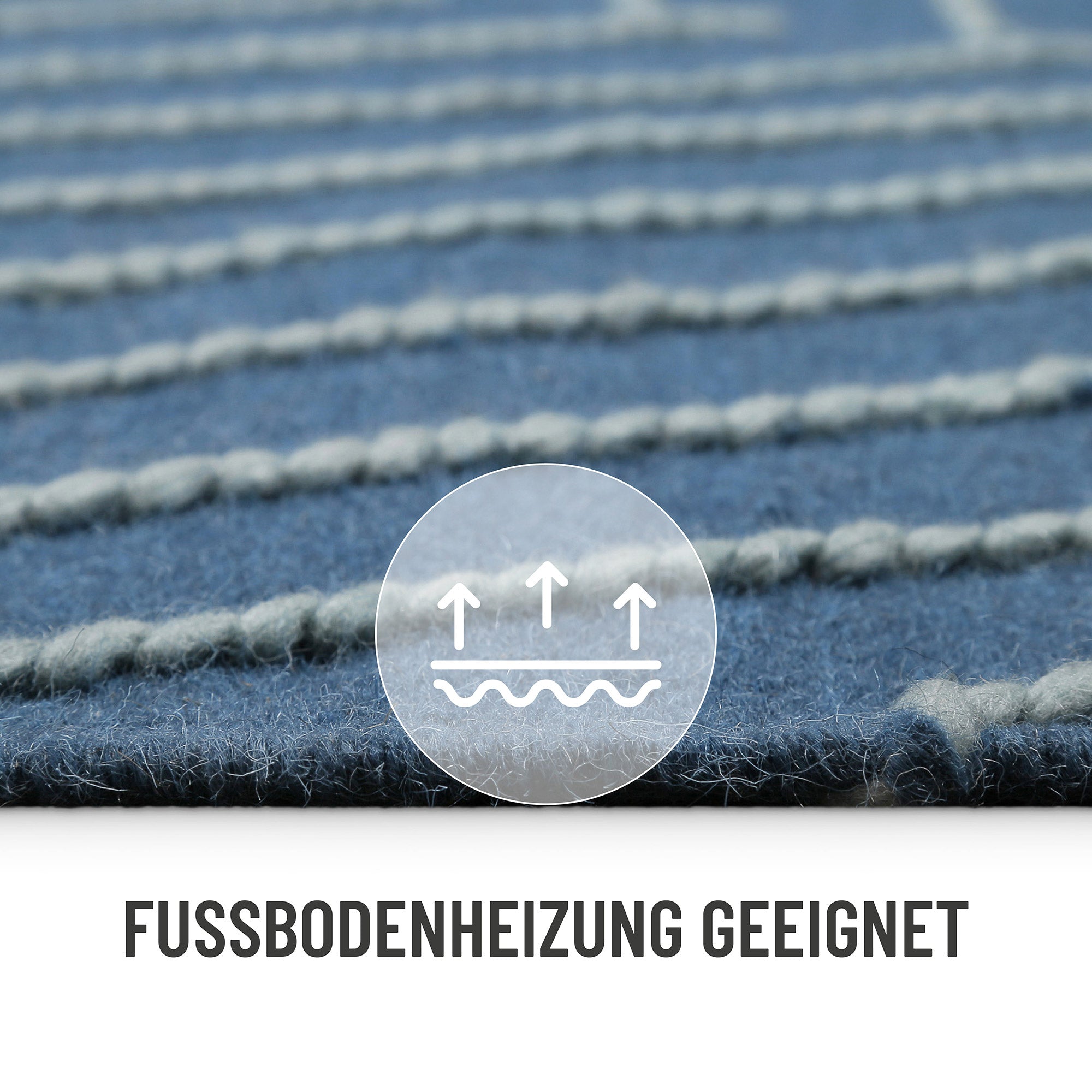Kelim Teppich Blau "Ocean Lines" WECONhome
