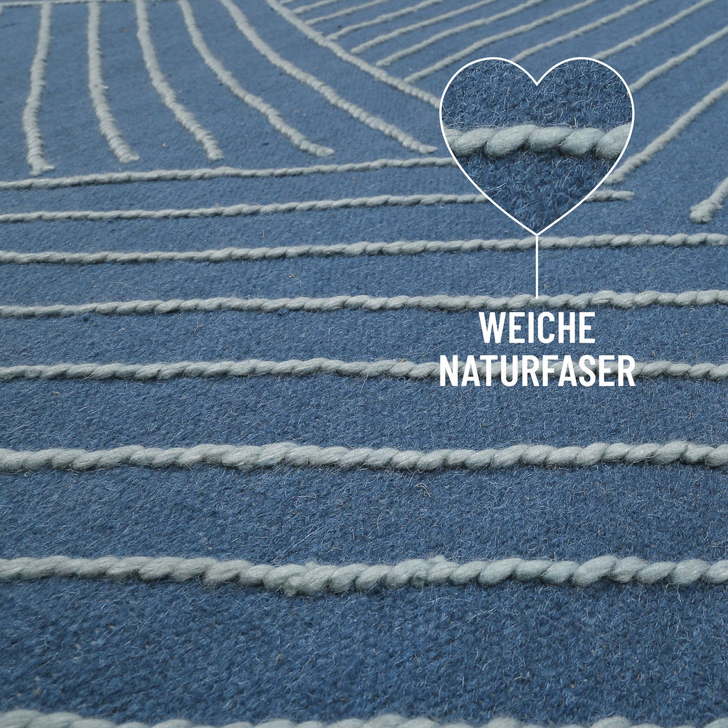 Kelim Teppich Blau "Ocean Lines" WECONhome