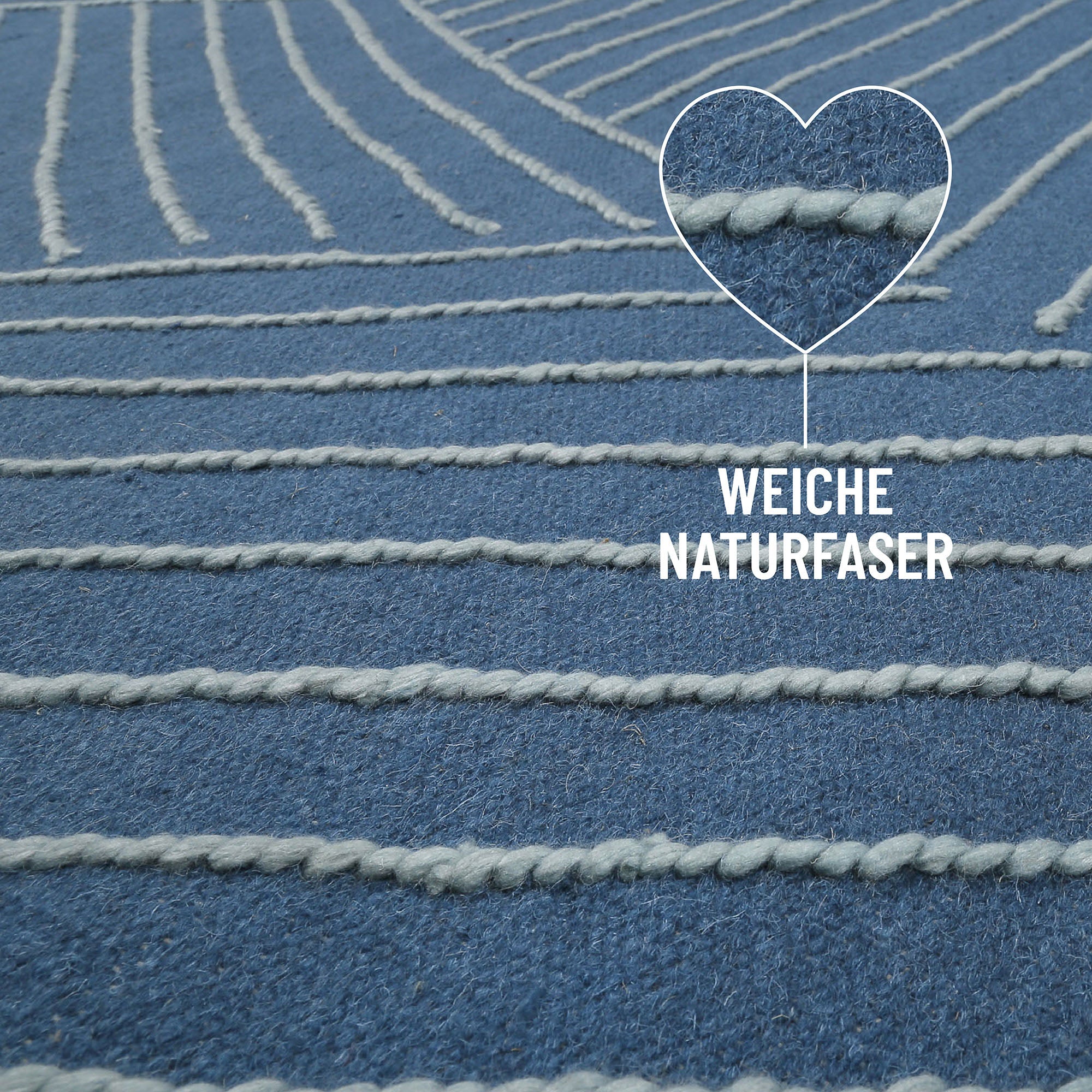 Kelim Teppich Blau "Ocean Lines" WECONhome