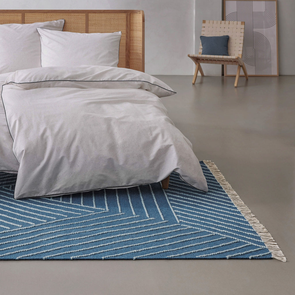 Kelim Teppich Blau "Ocean Lines" WECONhome