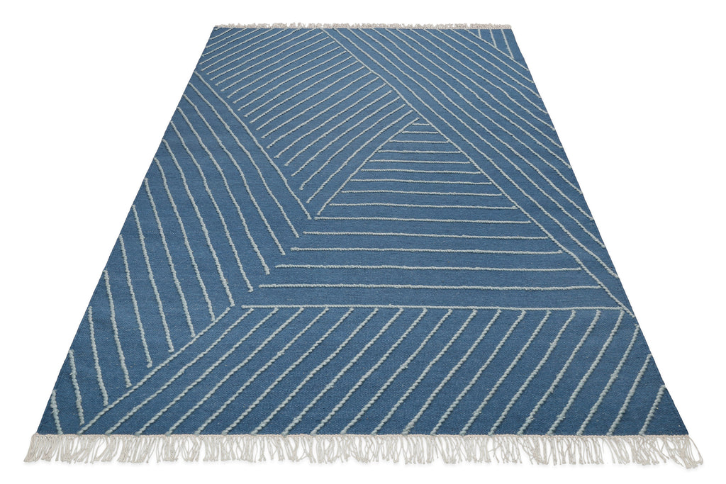 Kelim Teppich Blau "Ocean Lines" WECONhome