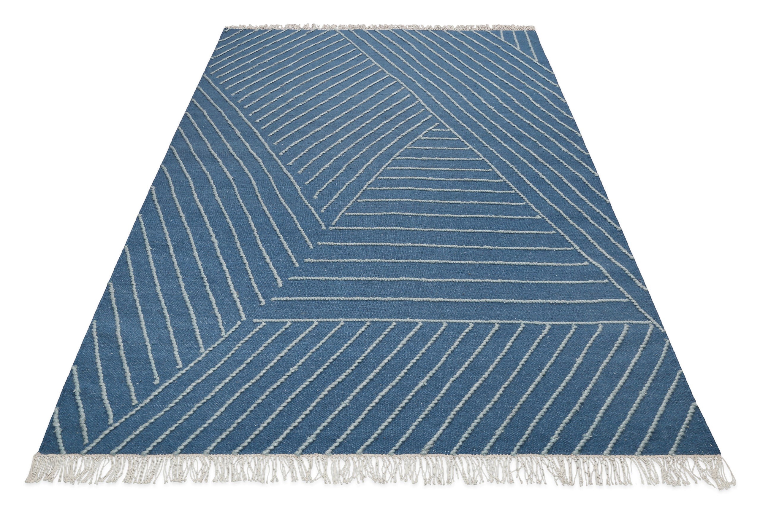 Kelim Teppich Blau "Ocean Lines" WECONhome