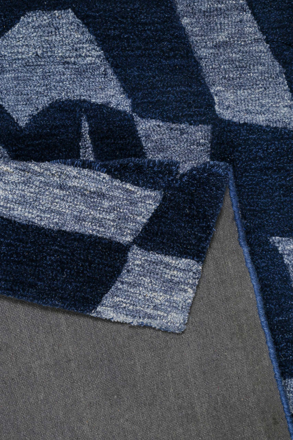 Kurzflorteppich Blau meliert aus Schurwolle "Ocean State" WECONhome