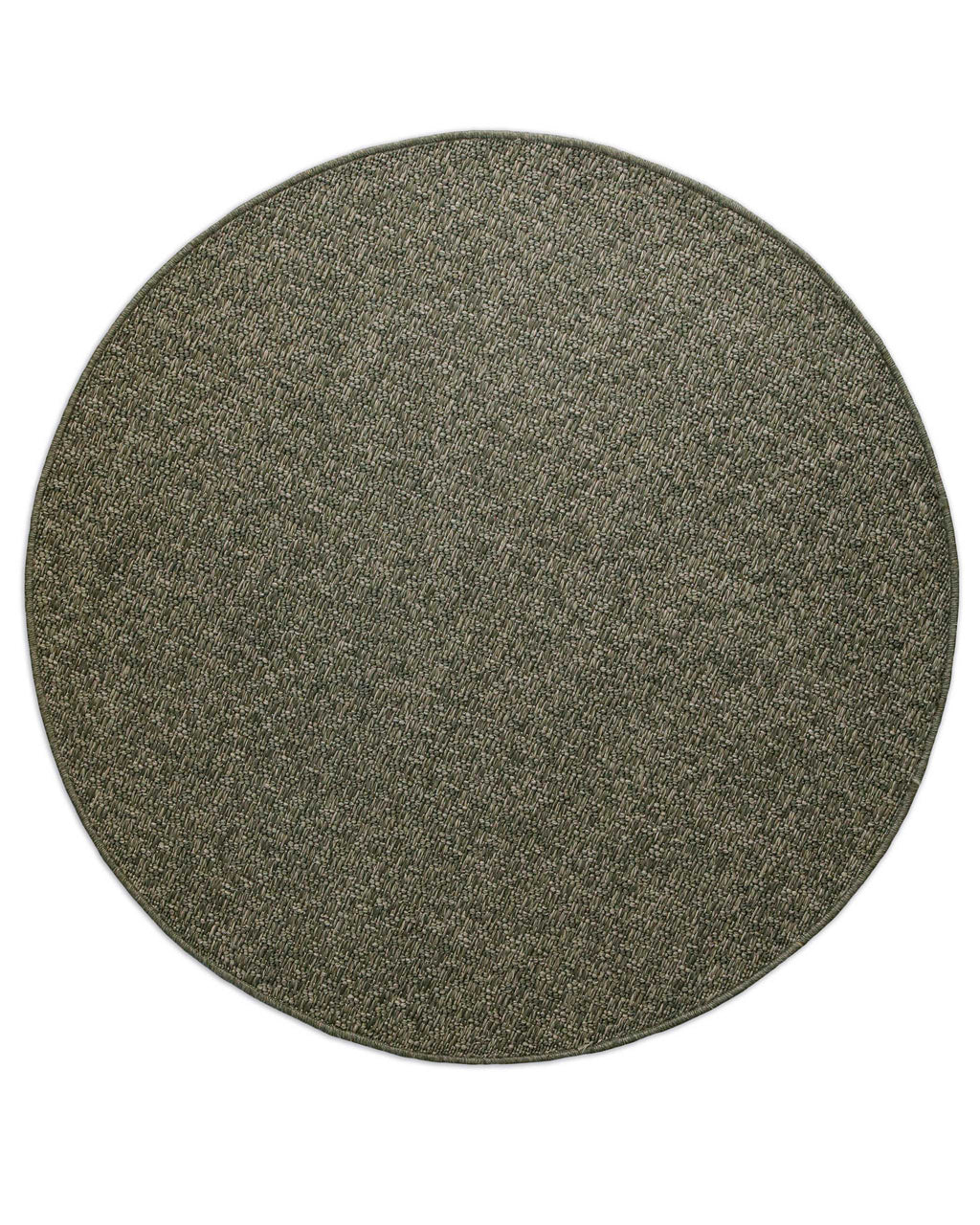 In-& Outdoor Teppich Miami South Beach grau oliv rund Draufsicht