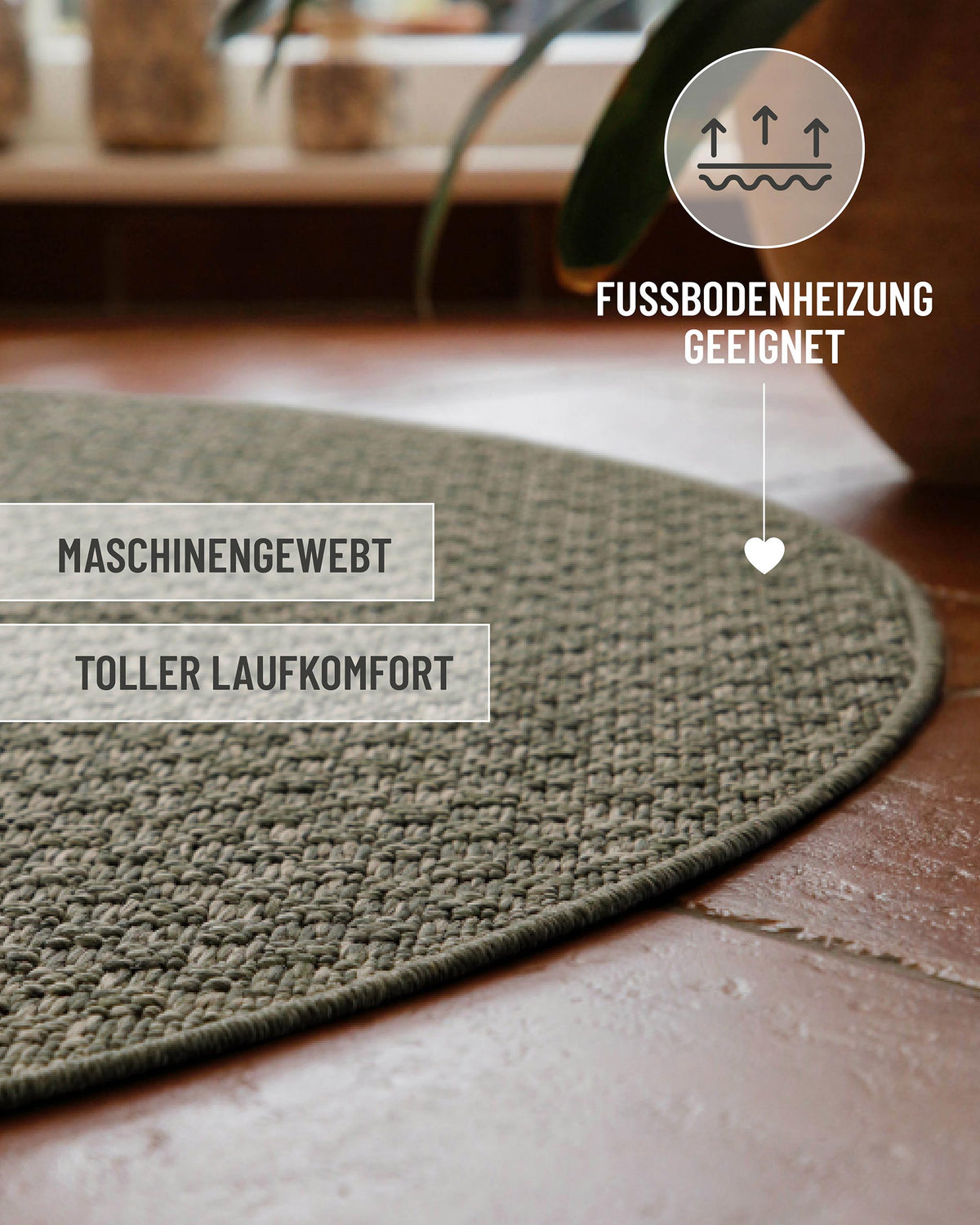 WECONhome Outdoor Teppich Rund