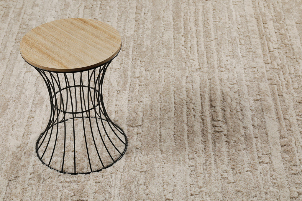 Kurzflor Teppich Creme Beige "Peer" WECONhome