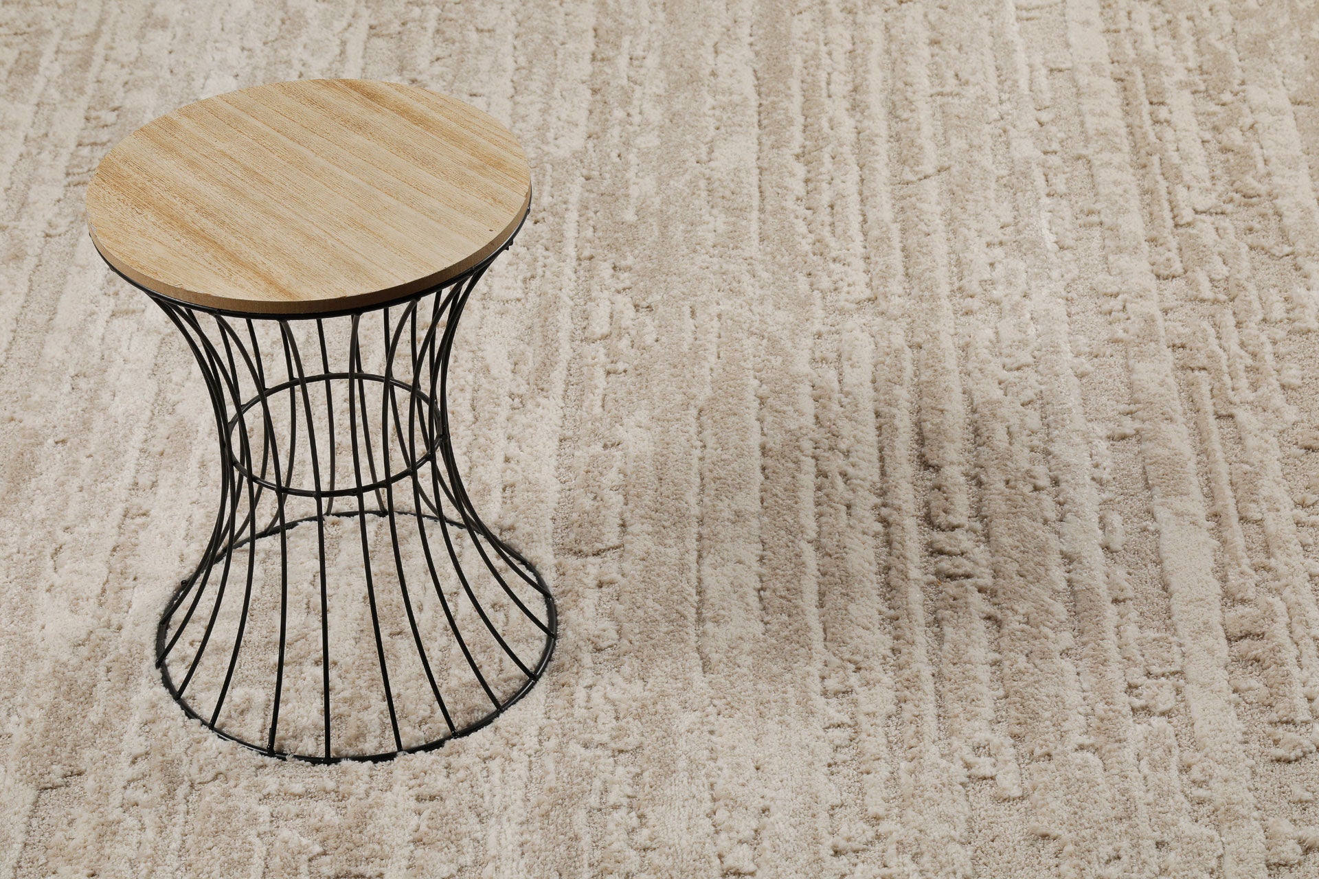 Kurzflor Teppich Creme Beige "Peer" WECONhome