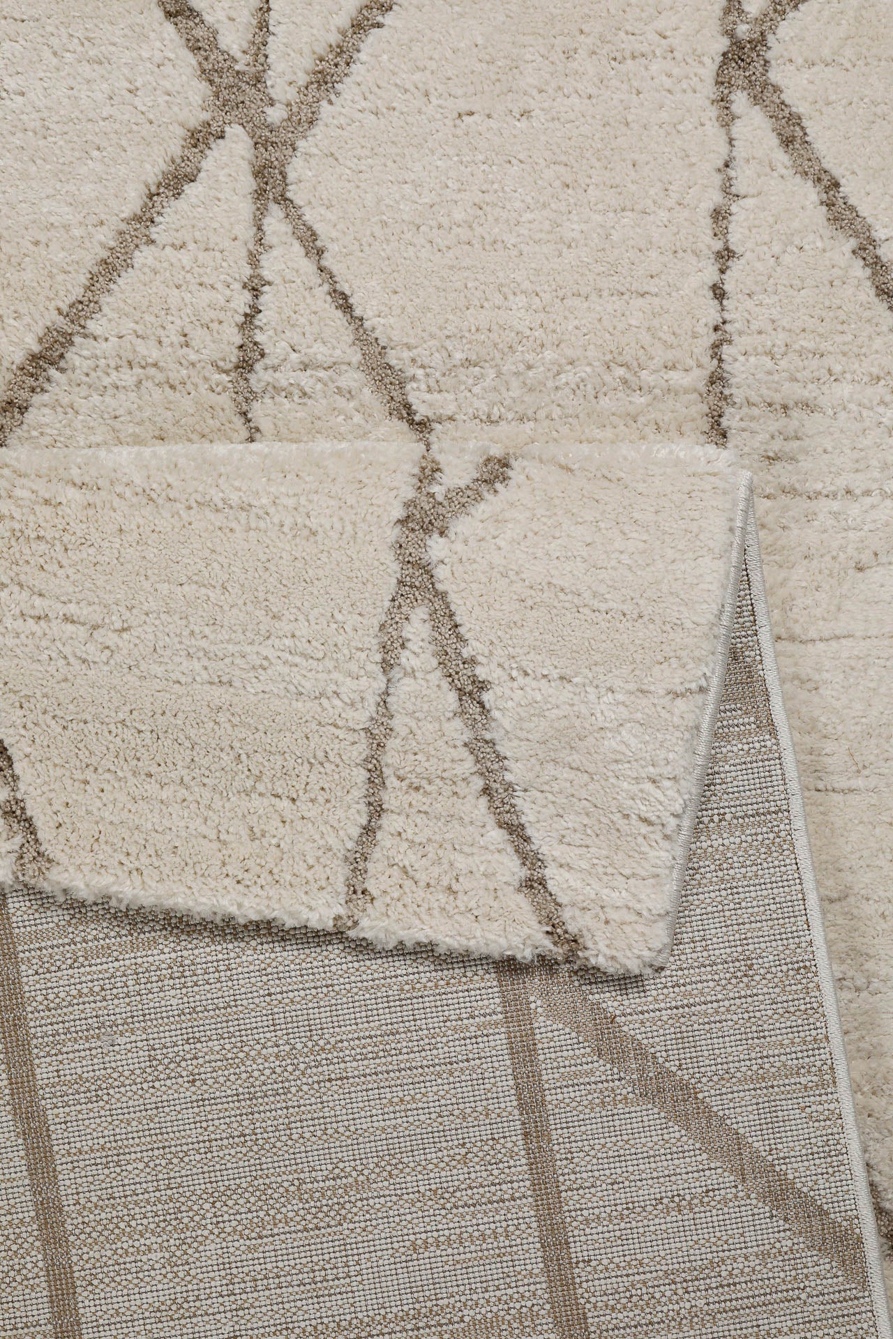 Kurzflor Teppich Creme Beige "Pelle" WECONhome