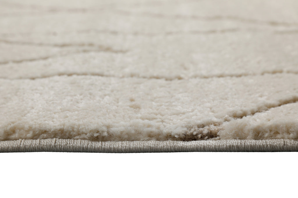 Kurzflor Teppich Creme Beige "Pelle" WECONhome