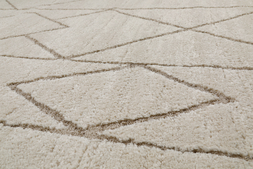 Kurzflor Teppich Creme Beige "Pelle" WECONhome