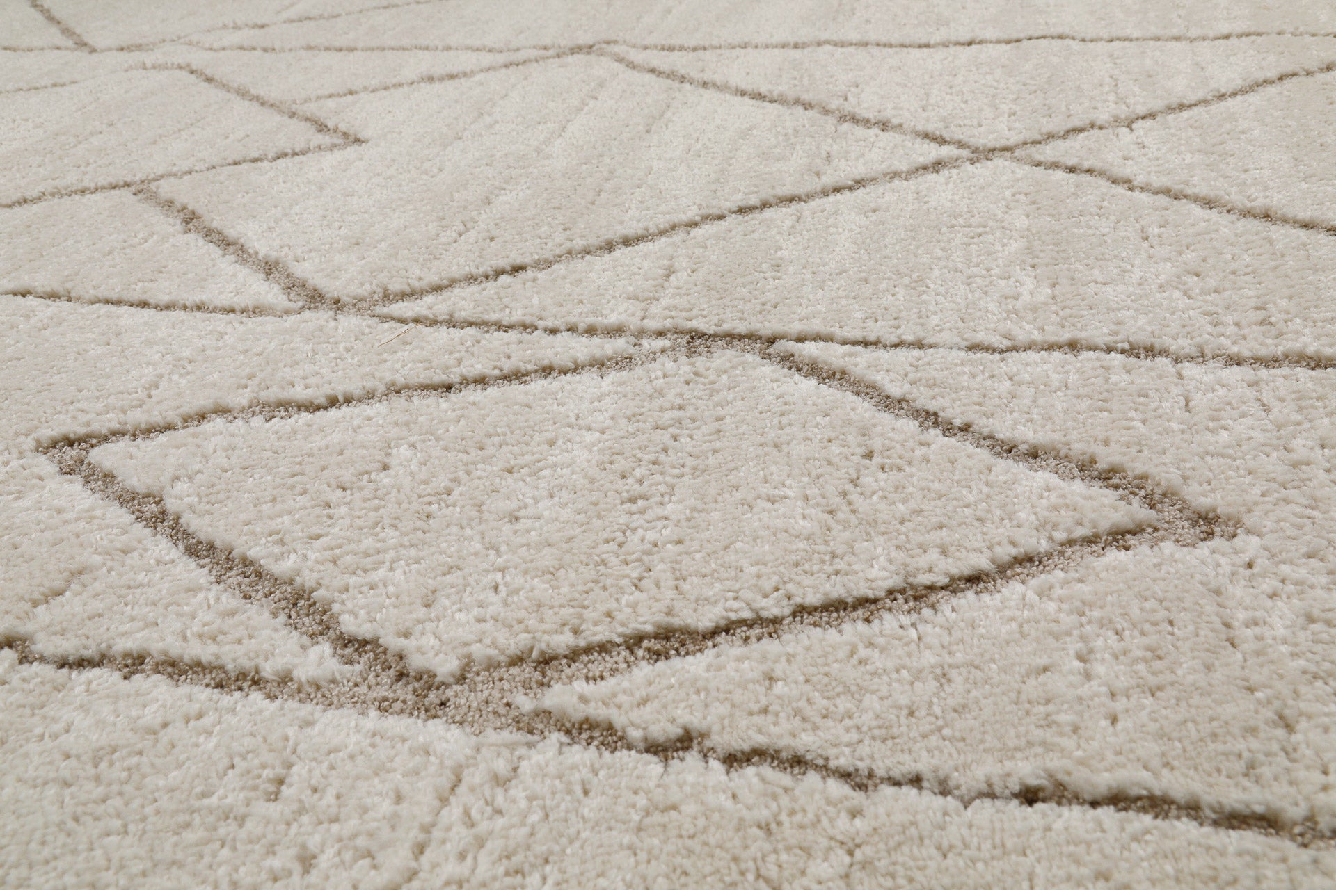 Kurzflor Teppich Creme Beige "Pelle" WECONhome