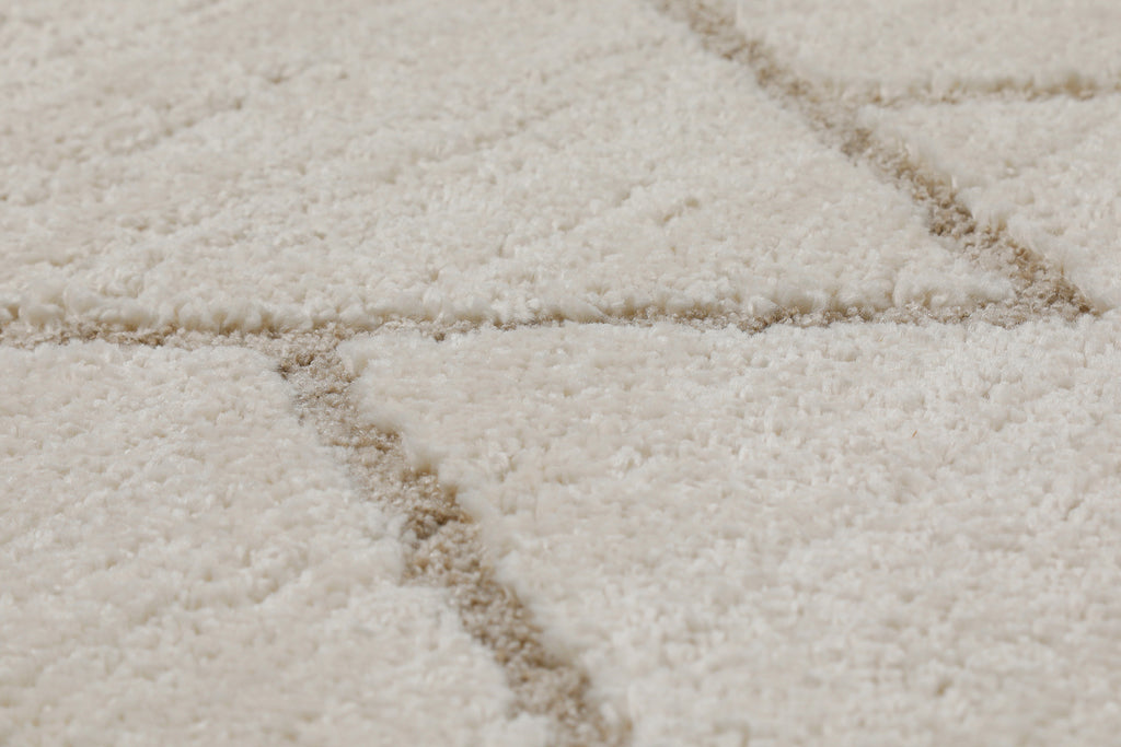 Kurzflor Teppich Creme Beige "Pelle" WECONhome
