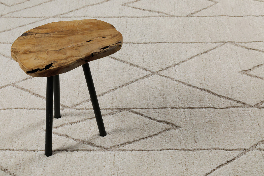 Kurzflor Teppich Creme Beige "Pelle" WECONhome