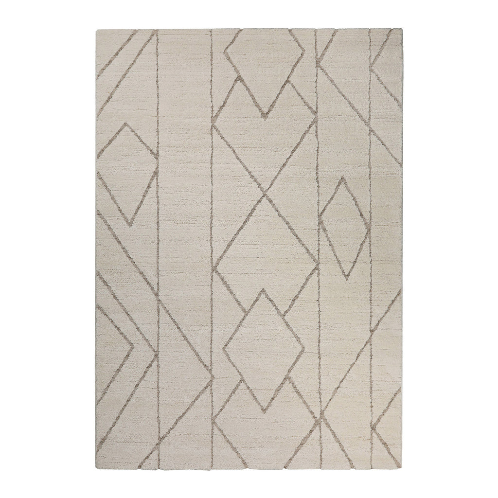 Kurzflor Teppich Creme Beige "Pelle" WECONhome