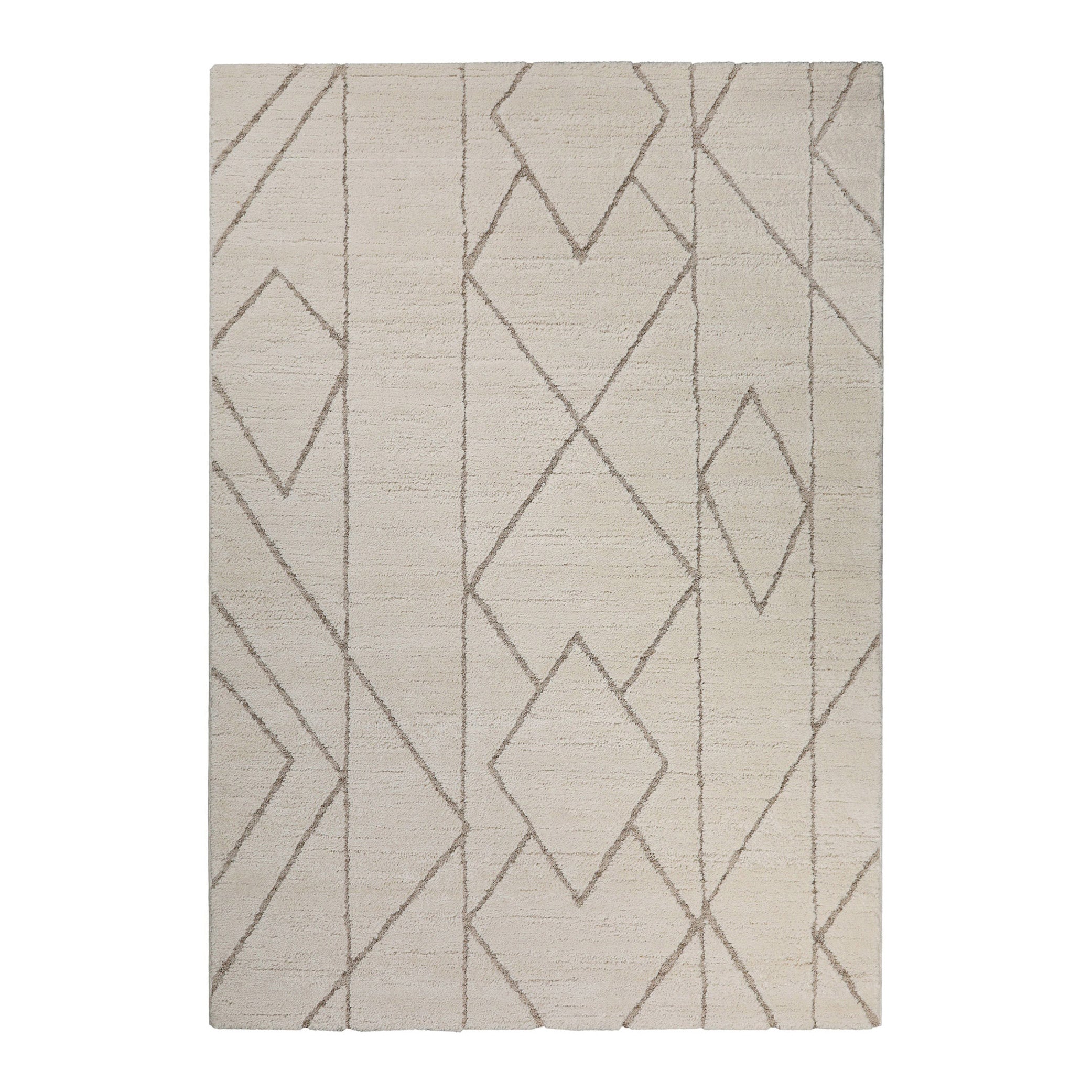 Kurzflor Teppich Creme Beige "Pelle" WECONhome