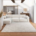 Kurzflor Teppich Creme Beige "Pelle" WECONhome