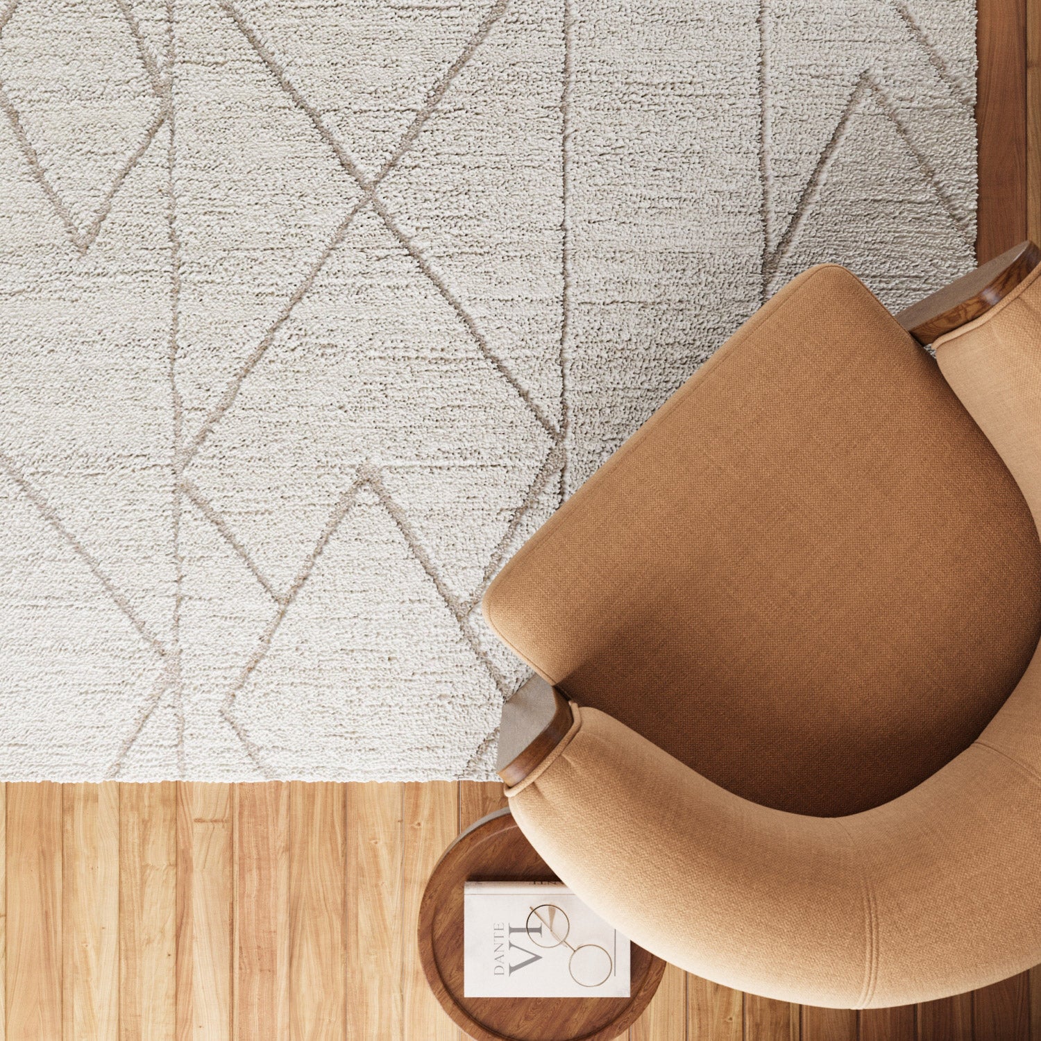Kurzflor Teppich Creme Beige "Pelle" WECONhome