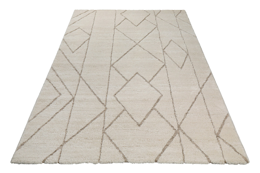 Kurzflor Teppich Creme Beige "Pelle" WECONhome