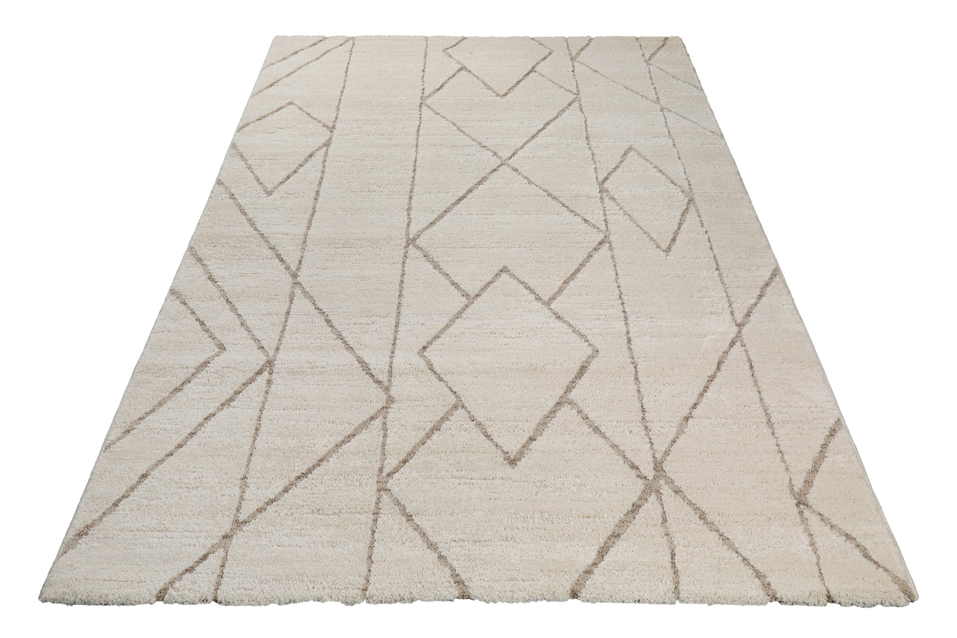 Kurzflor Teppich Creme Beige "Pelle" WECONhome