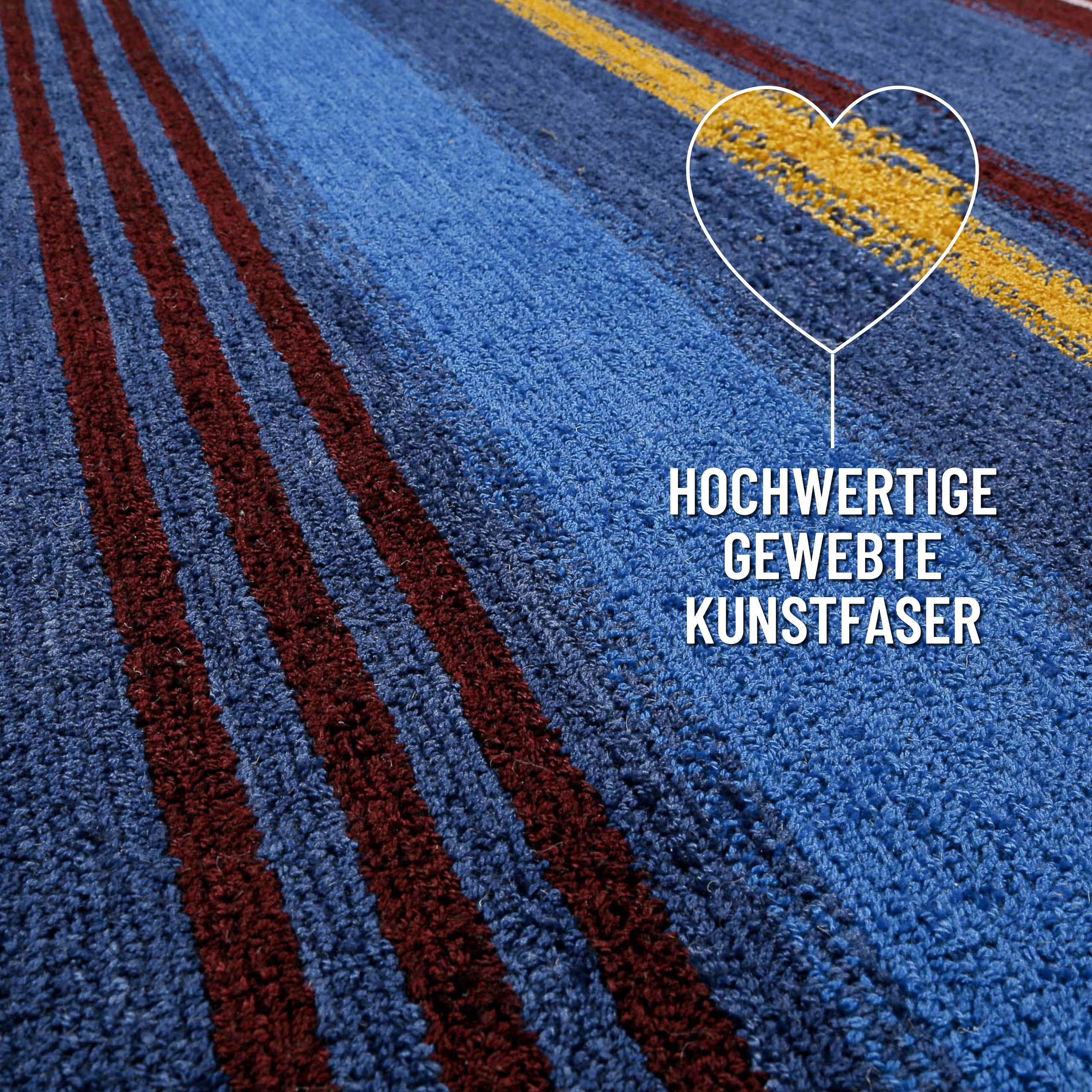 Kurzflorteppich Multi "Petrol" WECONhome