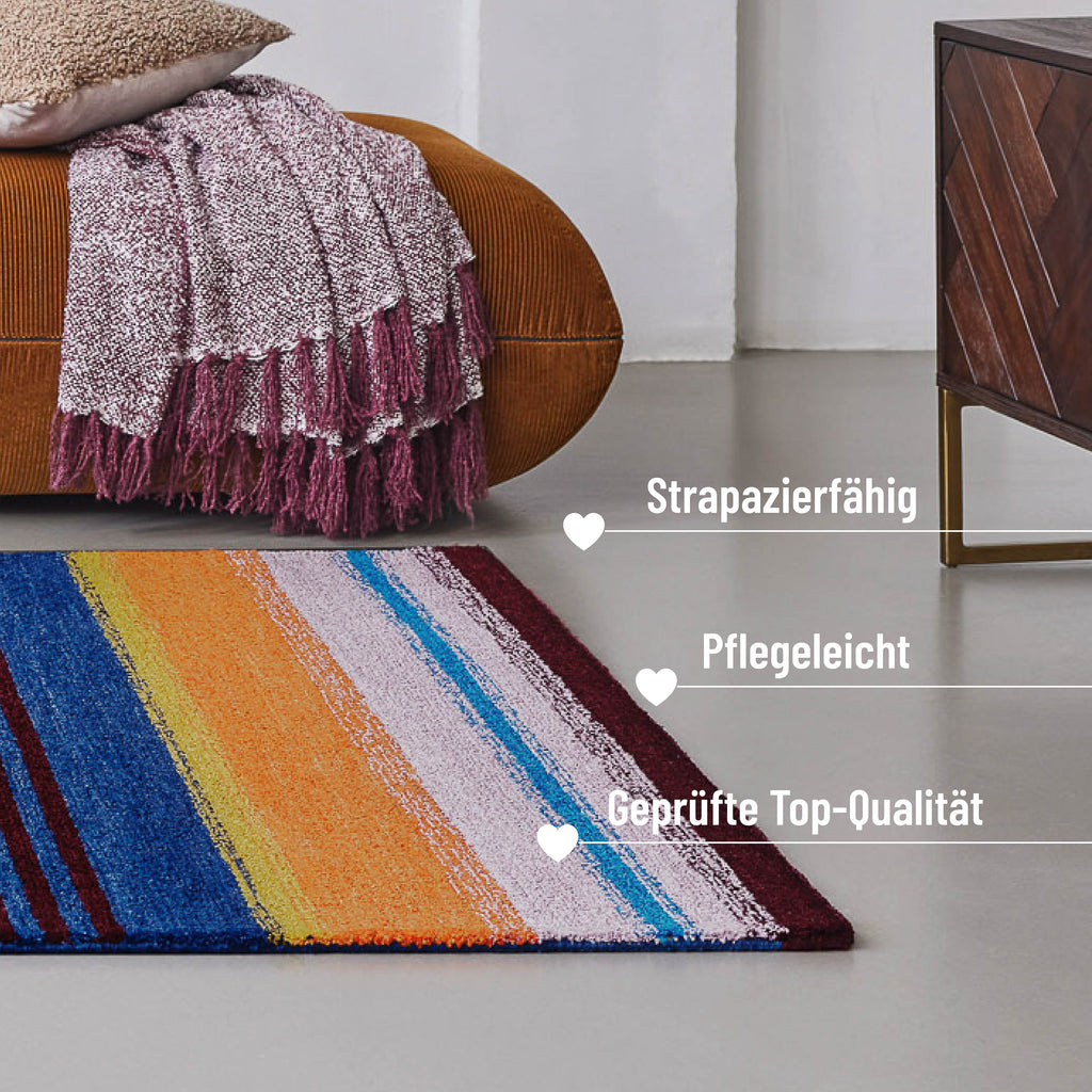 Kurzflorteppich Multi "Petrol" WECONhome