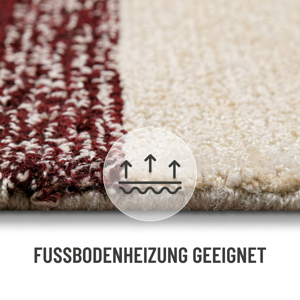 Kurzflorteppich Beige Multi "Petrol" WECONhome