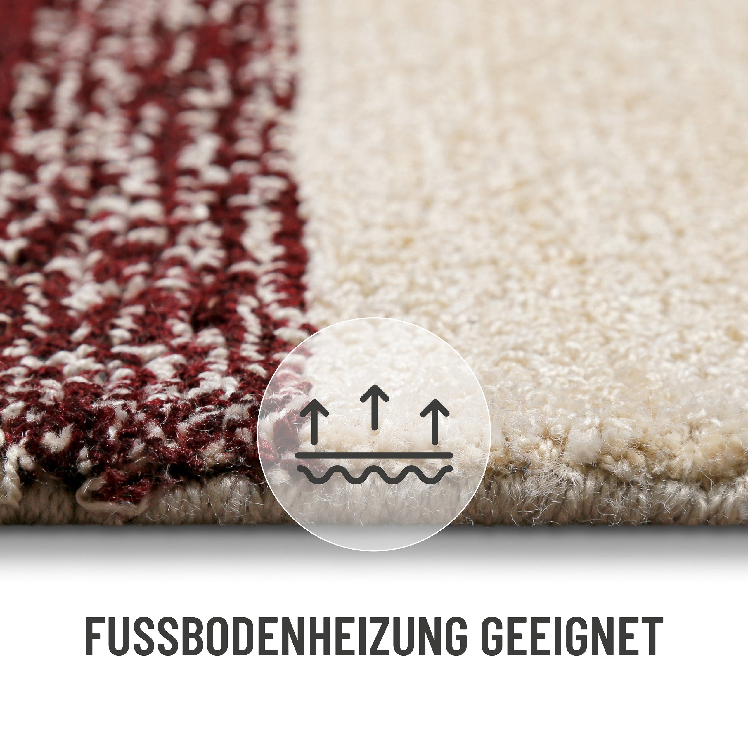 Kurzflorteppich Beige Multi "Petrol" WECONhome