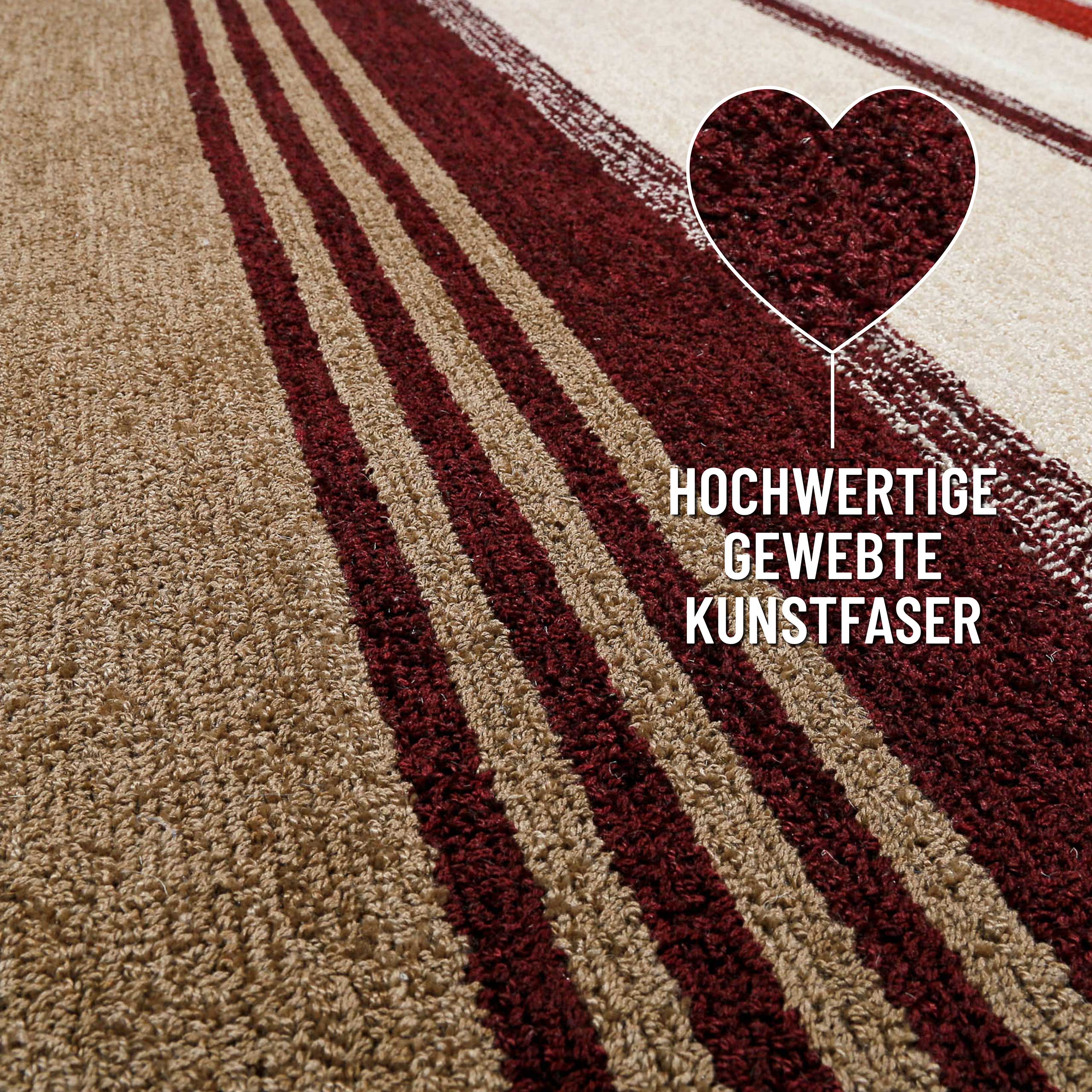 Kurzflorteppich Beige Multi "Petrol" WECONhome