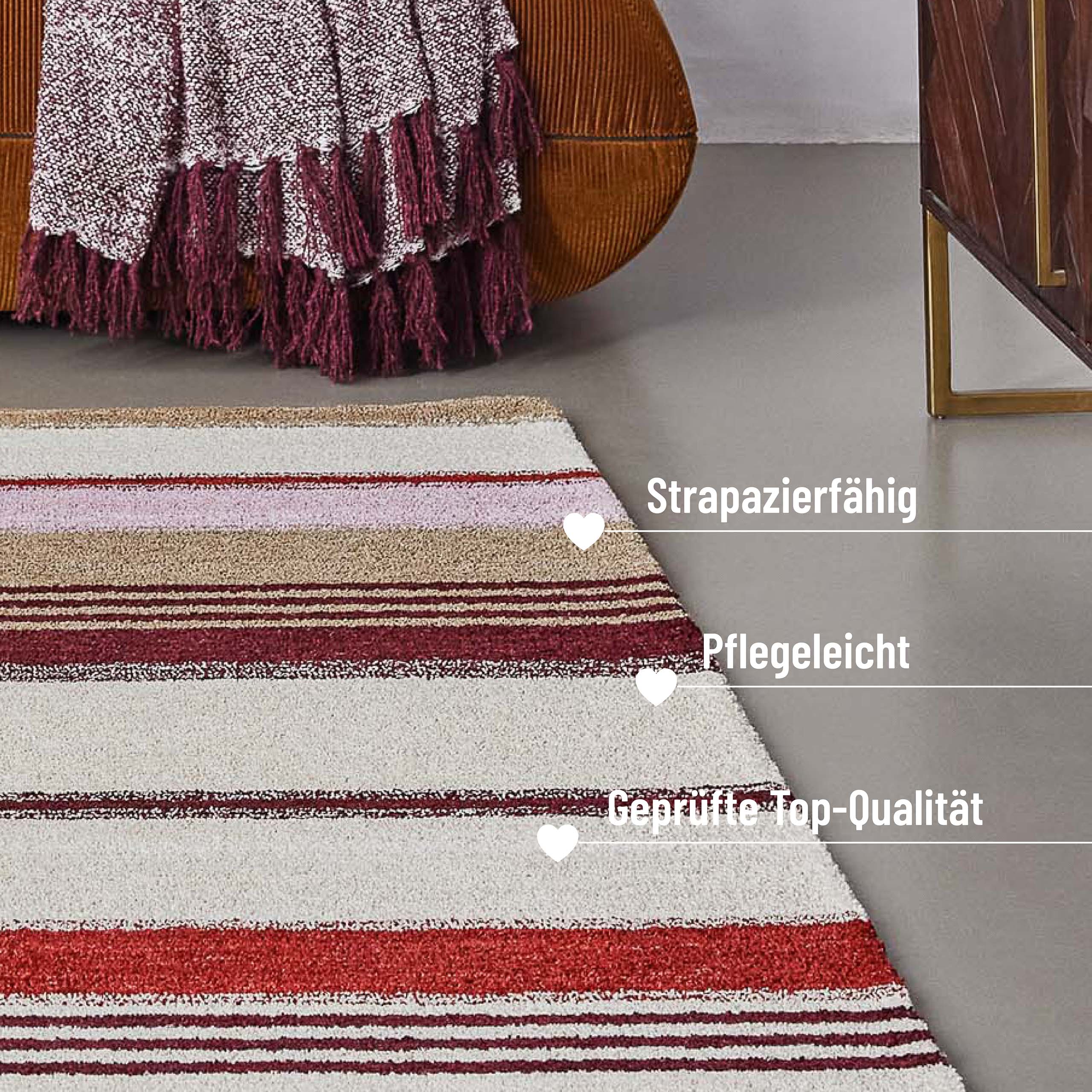 Kurzflorteppich Beige Multi "Petrol" WECONhome