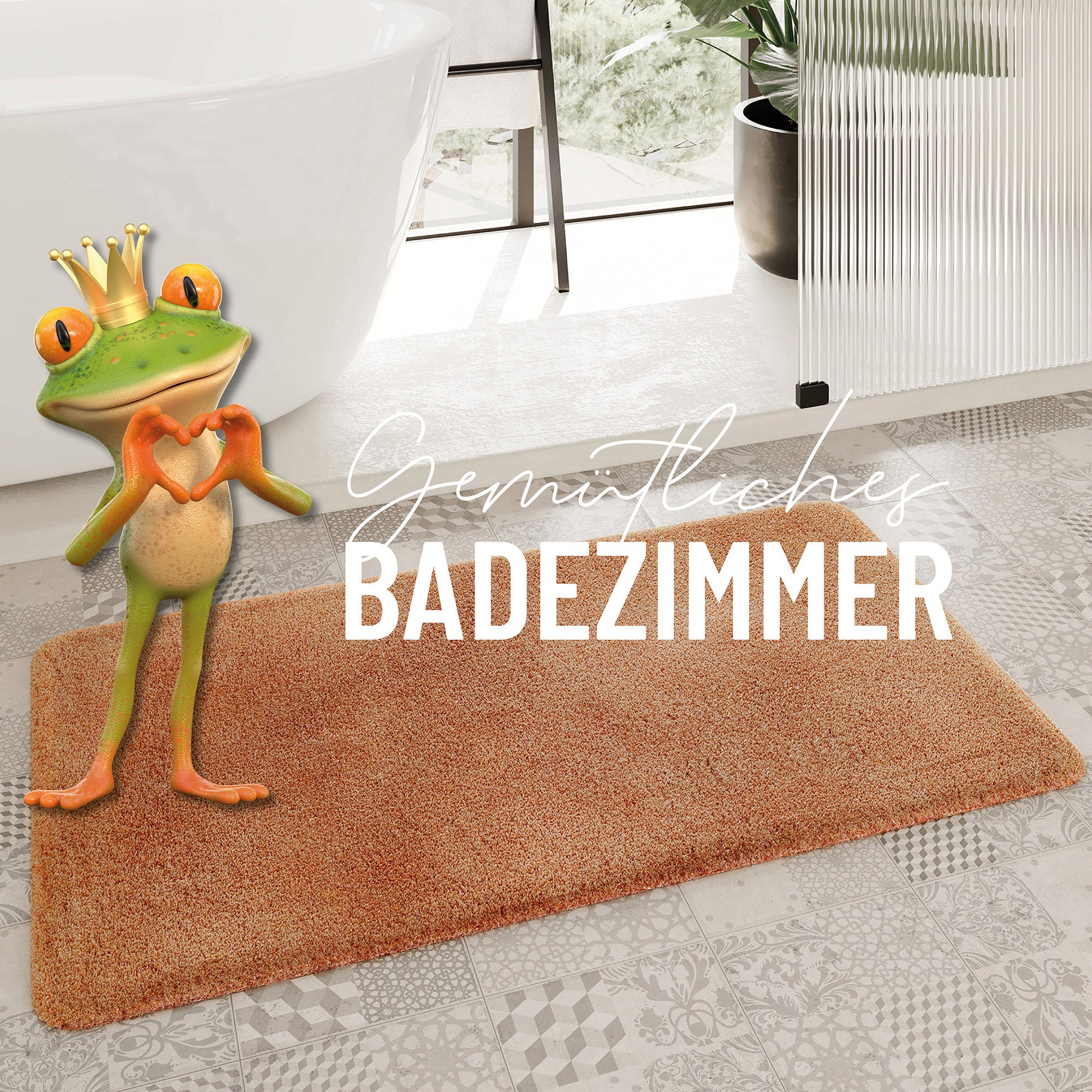 Badteppich Terracotta Orange "Porto Azzurro" Homie Living