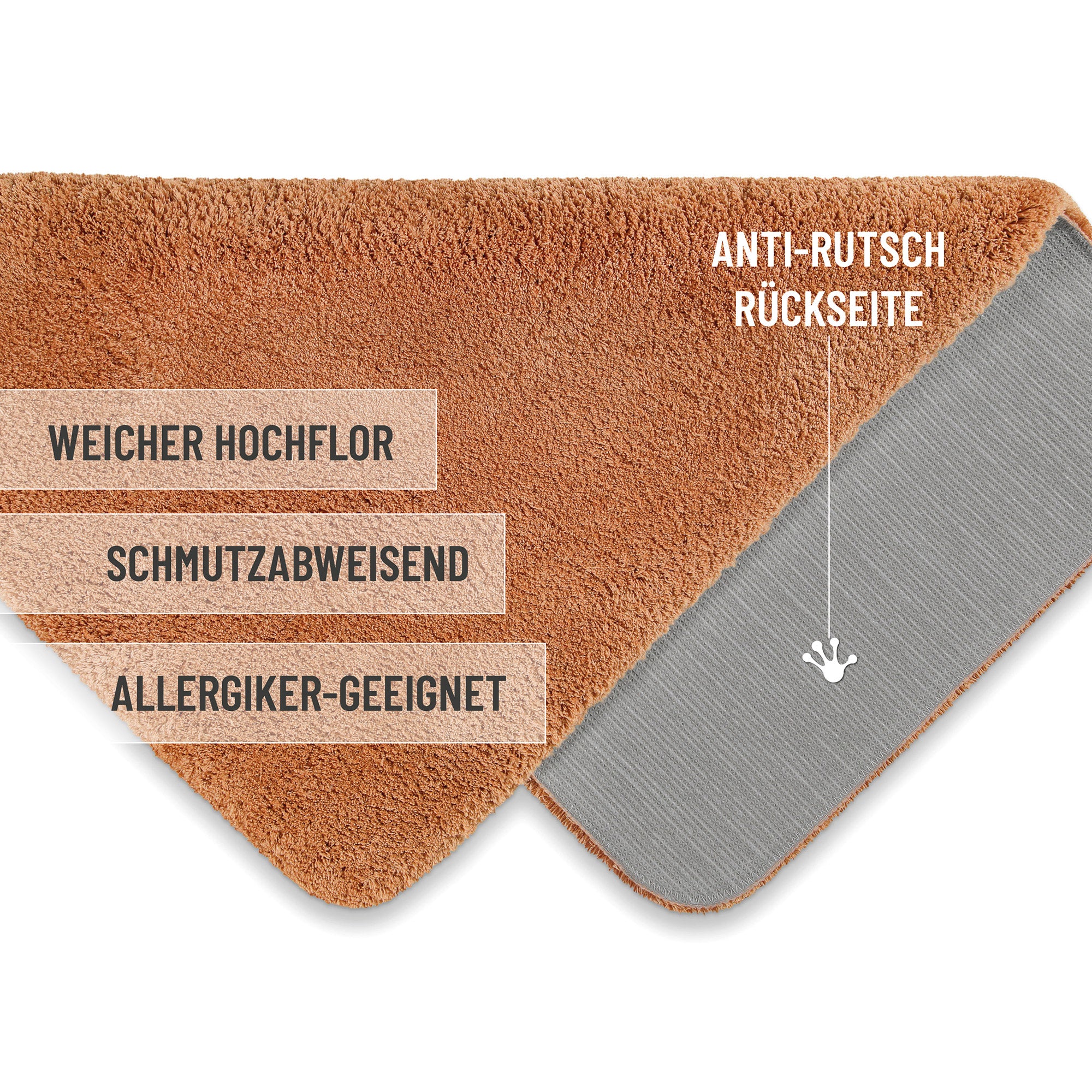 Badteppich Terracotta Orange "Porto Azzurro" Homie Living