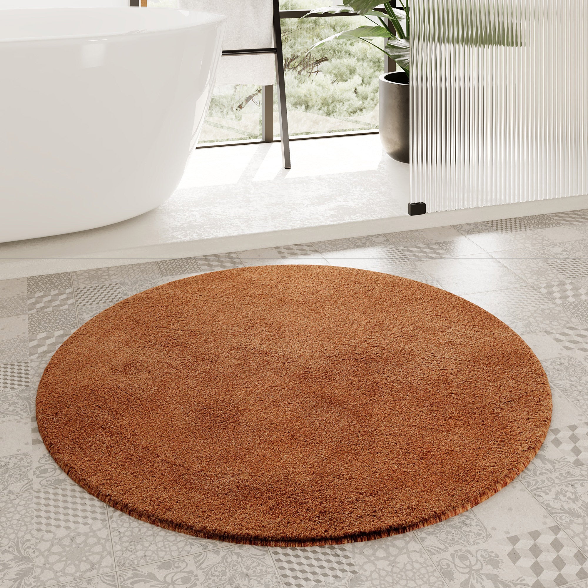 Badteppich Terracotta Orange "Porto Azzurro" Homie Living