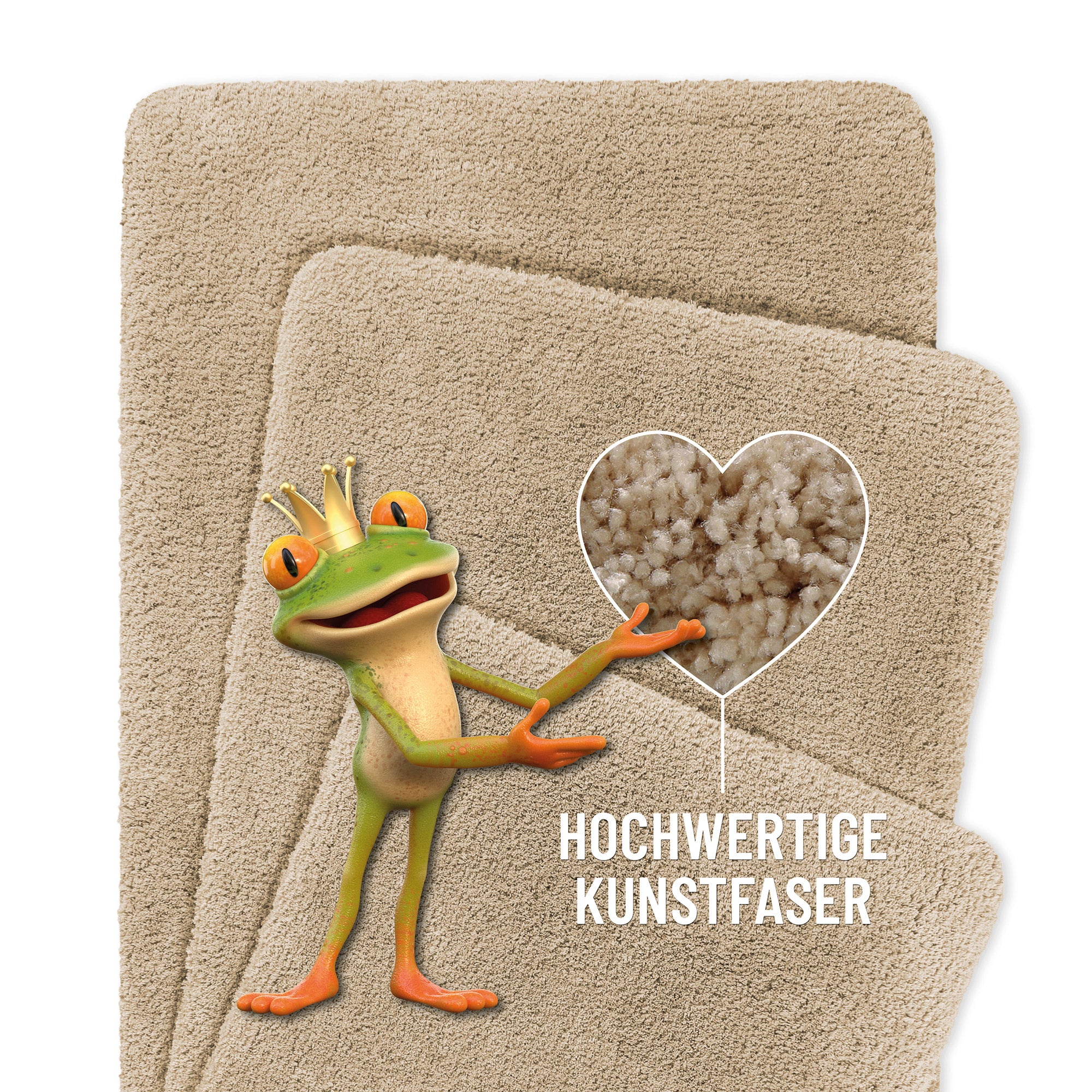 Badteppich Cappuccino Beige "Porto Azzurro" Homie Living