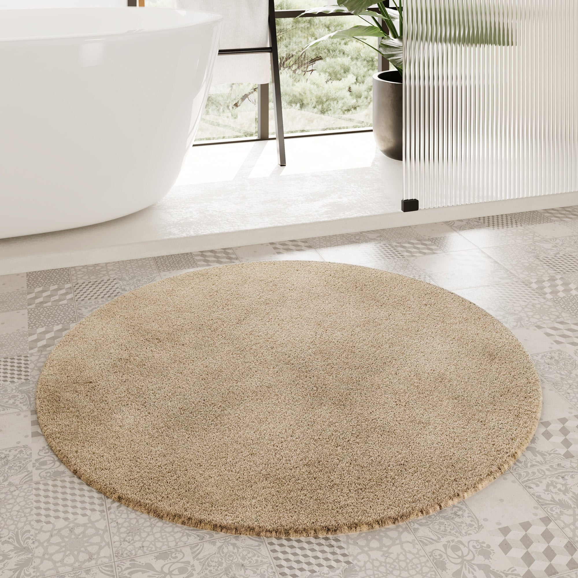 Badteppich Cappuccino Beige "Porto Azzurro" Homie Living