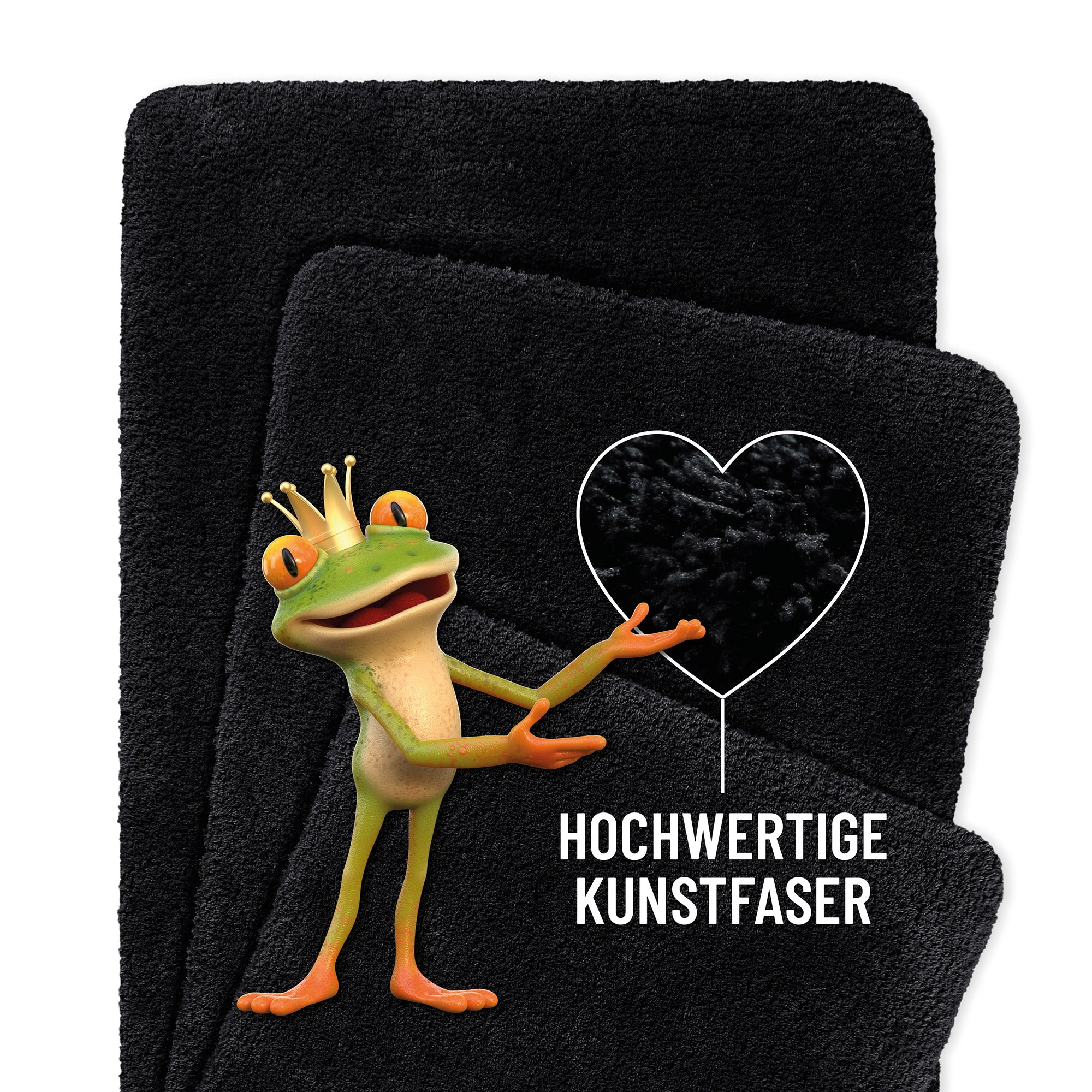 Badteppich Anthrazit Schwarz "Porto Azzurro" Homie Living