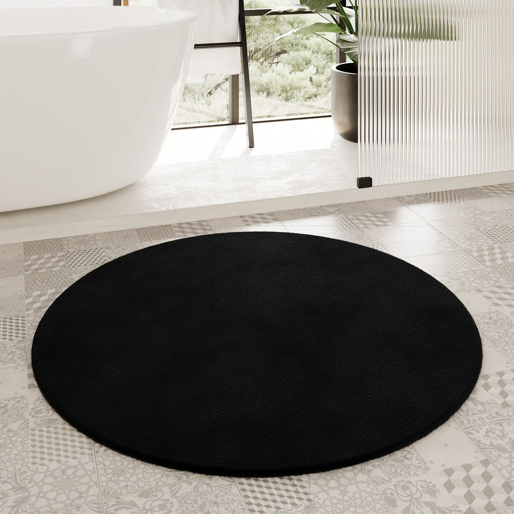 Badteppich Anthrazit Schwarz "Porto Azzurro" Homie Living