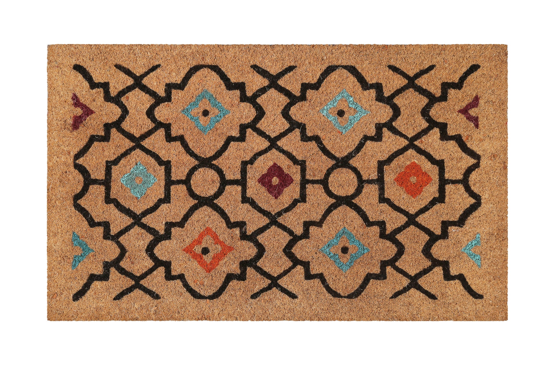Fußmatte aus Kokosfaser Natur Bunt "Posh Palace" WECONhome
