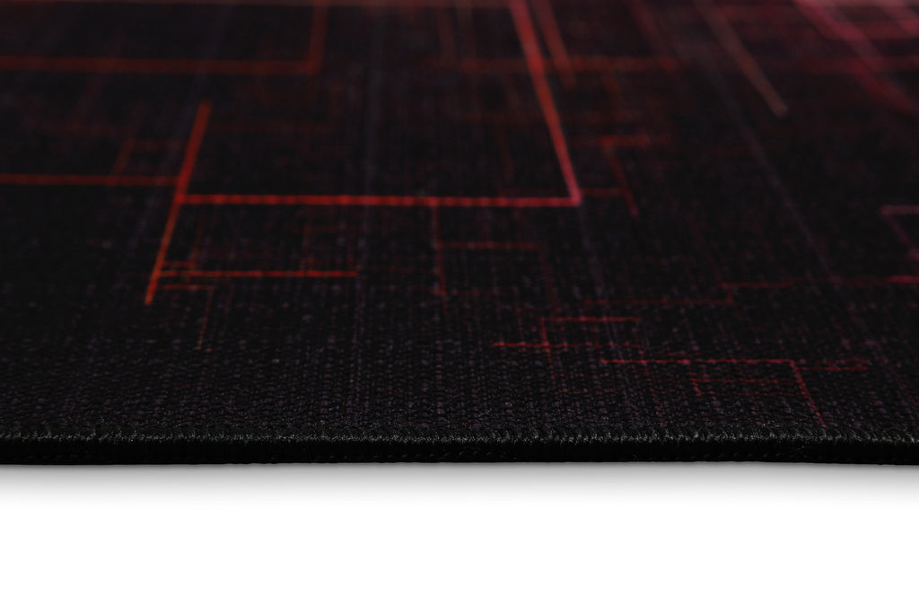 Gewebter Gamerteppich bedruckt Schwarz Multi "Quantum Warp" WECONhome