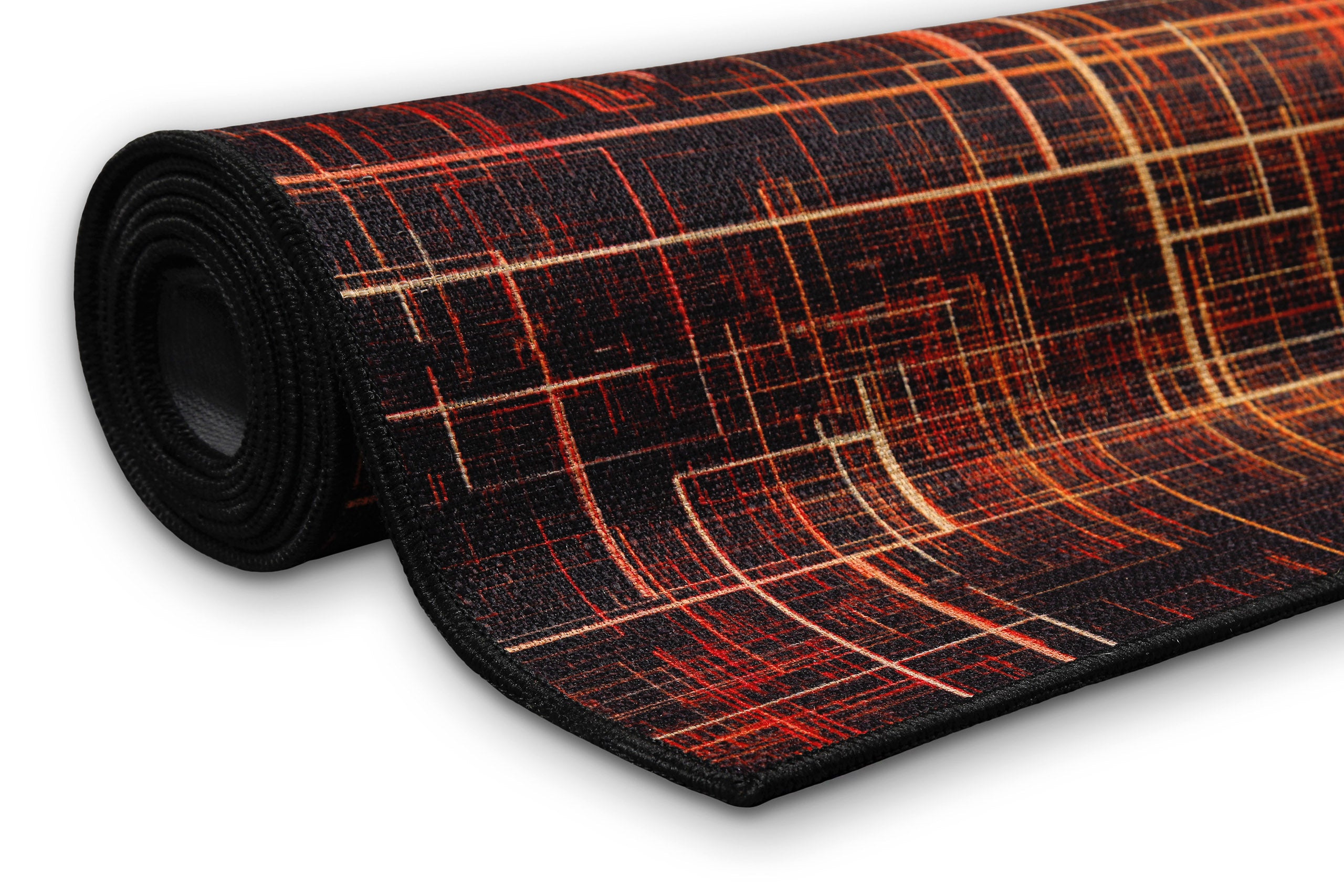 Gewebter Gamerteppich bedruckt Schwarz Multi "Quantum Warp" WECONhome