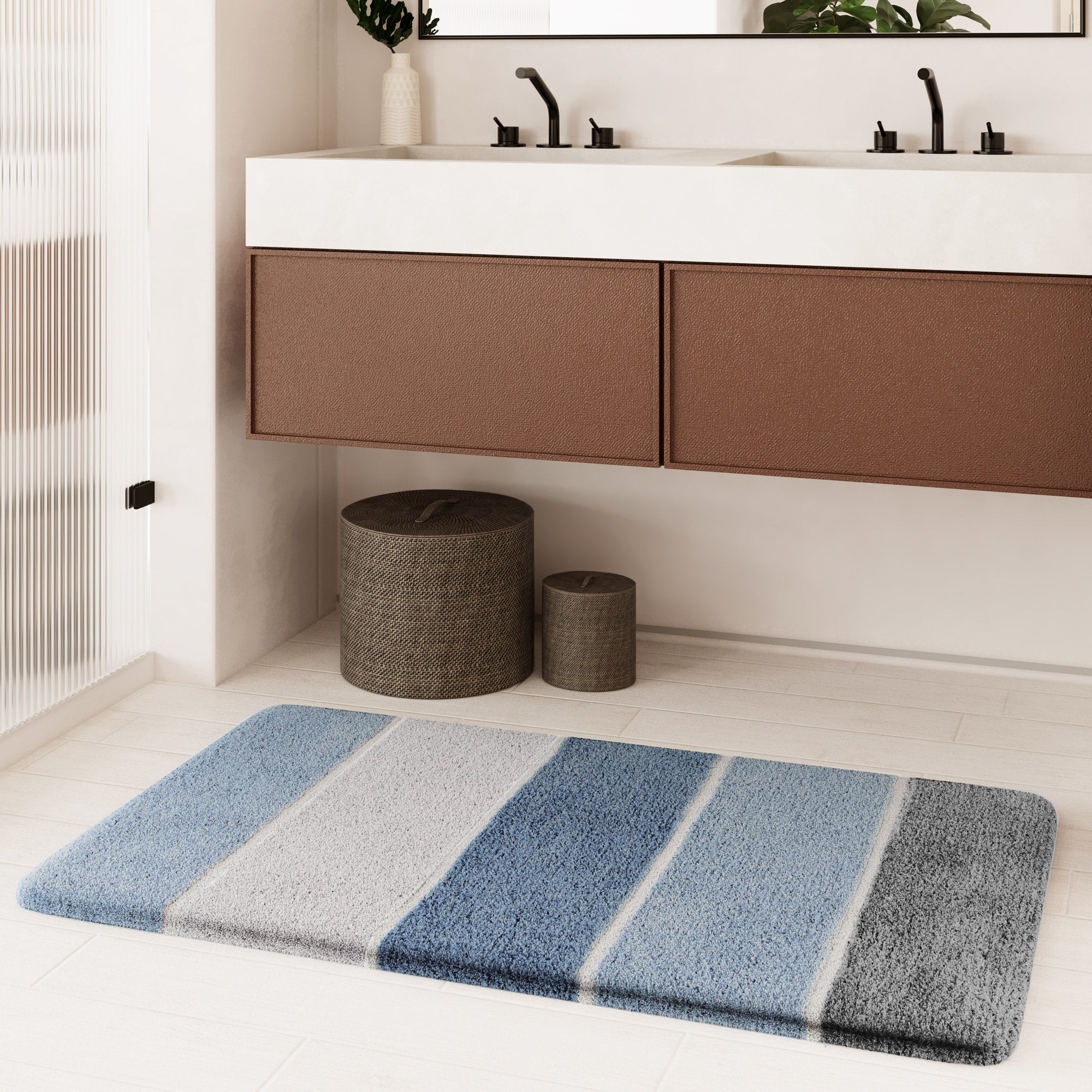 Badteppich Rauch Blau "Rio Marina" Homie Living