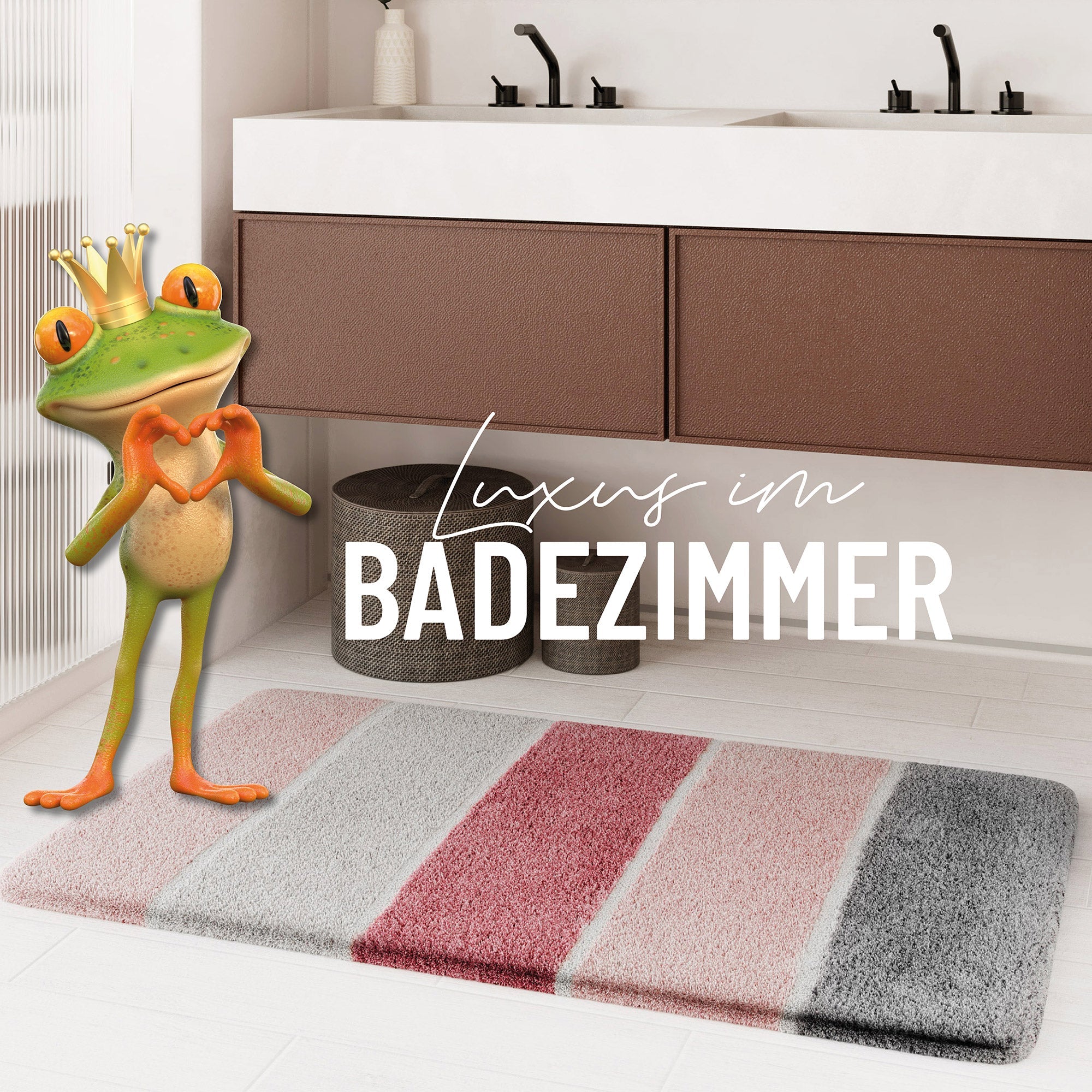 Badteppich Puder Rosa "Rio Marina" Homie Living