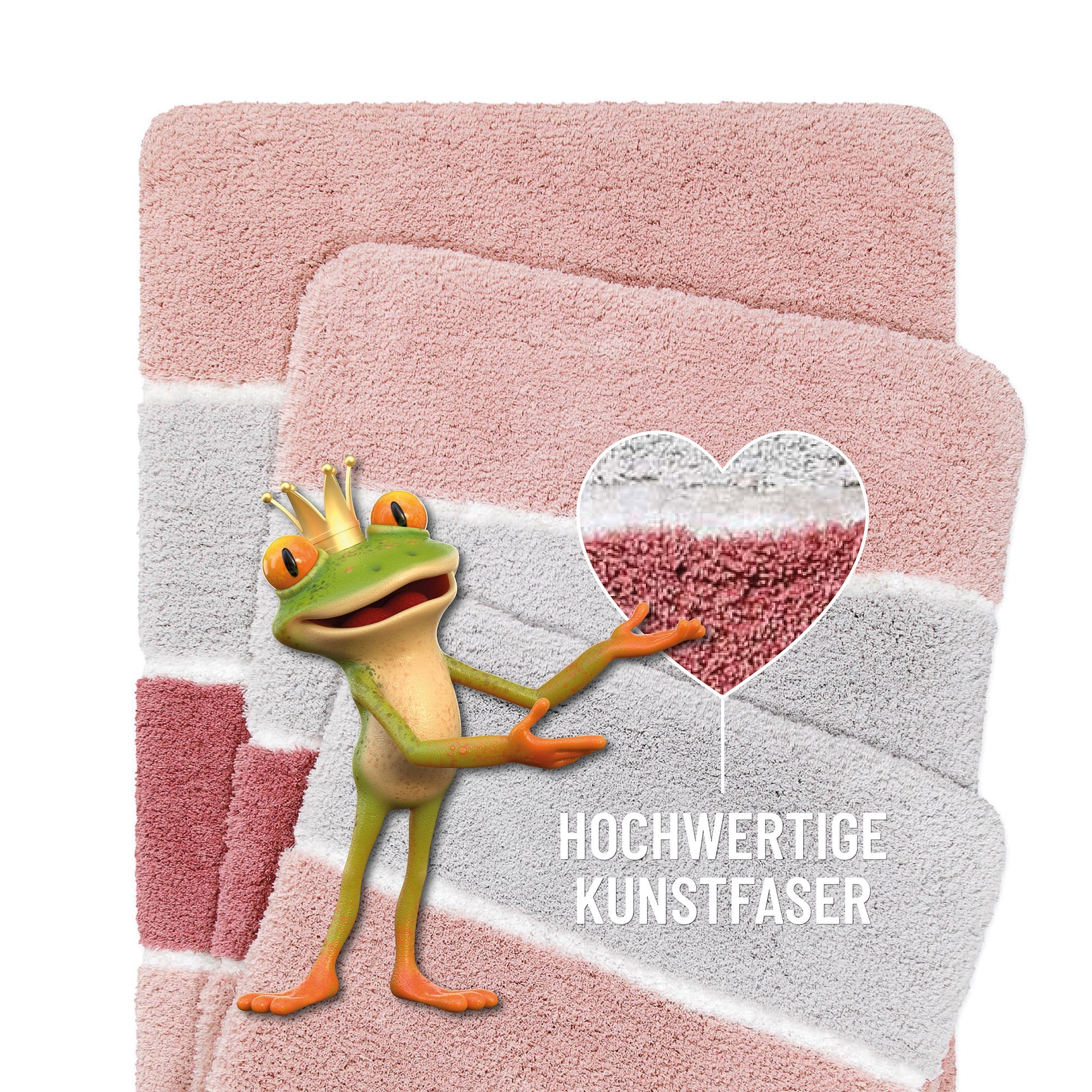 Badteppich Puder Rosa "Rio Marina" Homie Living